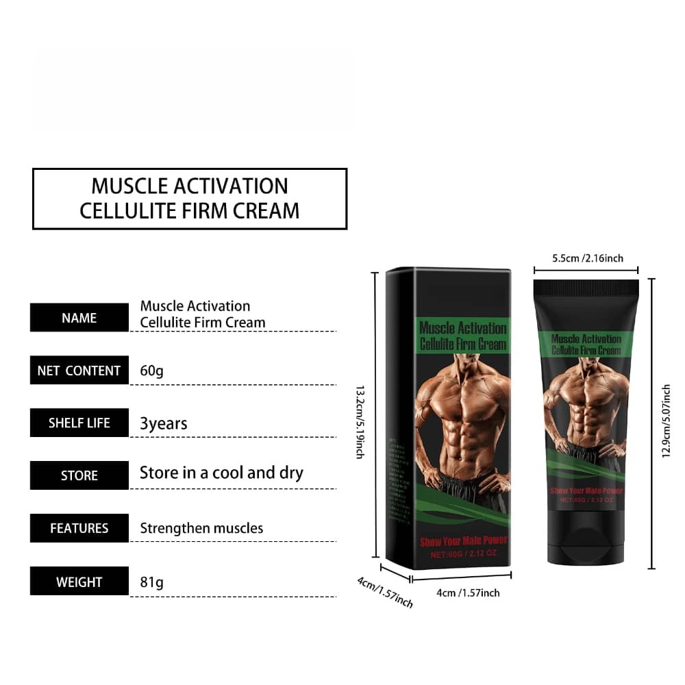 Men’s Fitness Exercise Muscle Care Cream Body Toning Chest Massage Treatment Oil