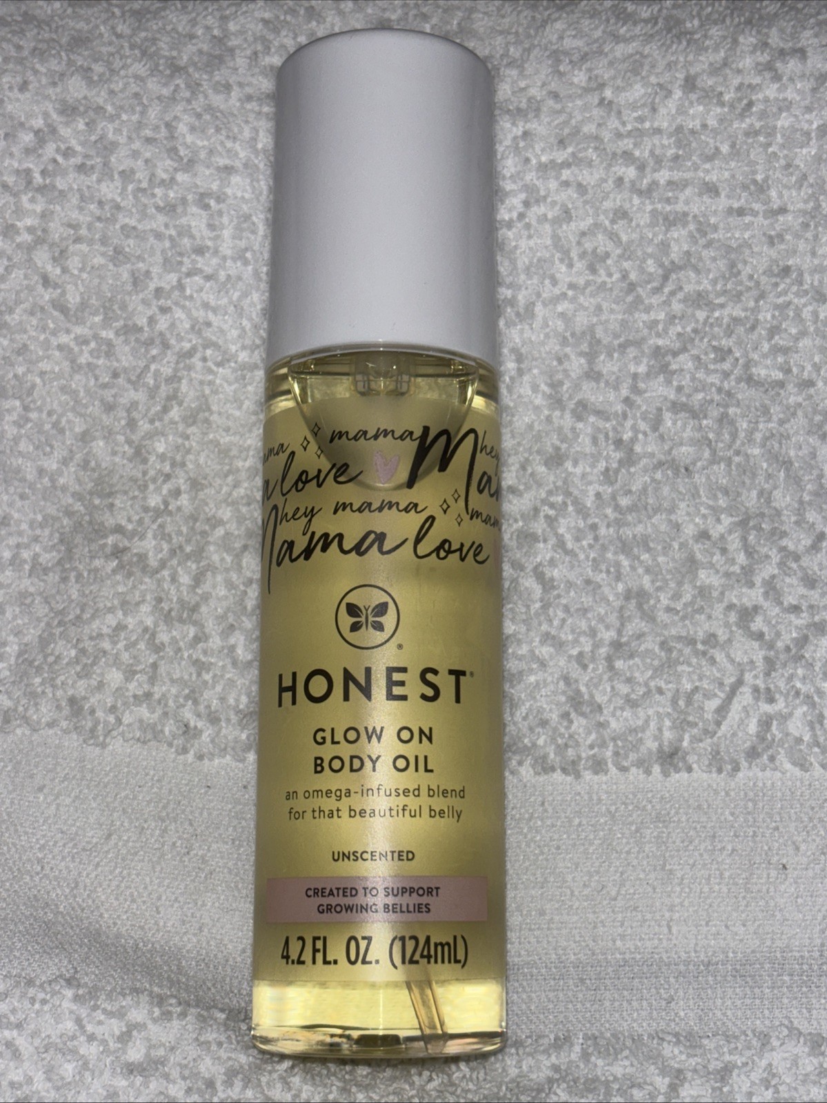 Honest Glow On Body Oil, Unscented, 4.2 fl oz (124 ml) NEW
