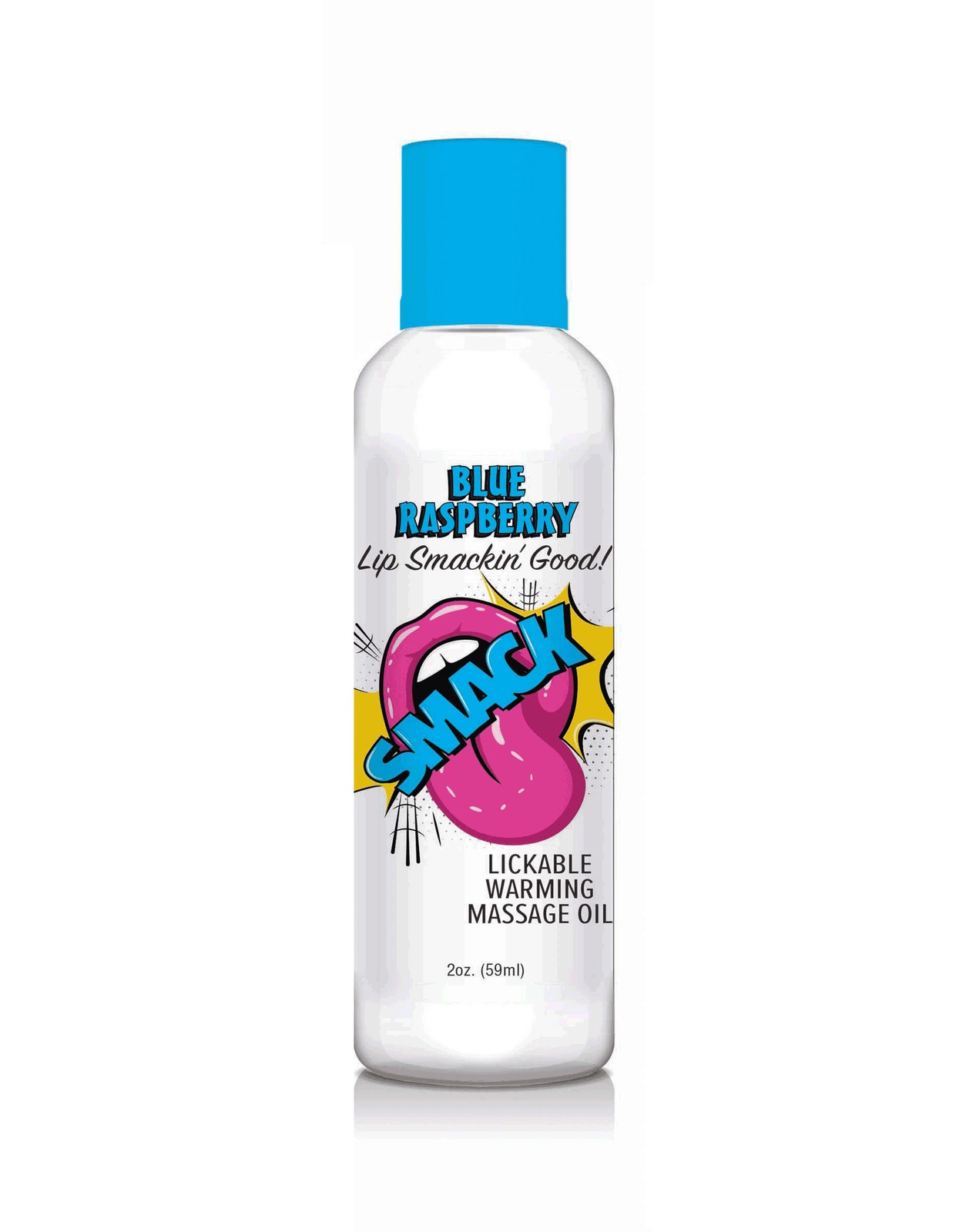 Smack Warming Lickable Massage Oil Blue Raspberry 2oz | Tasty Body Play
