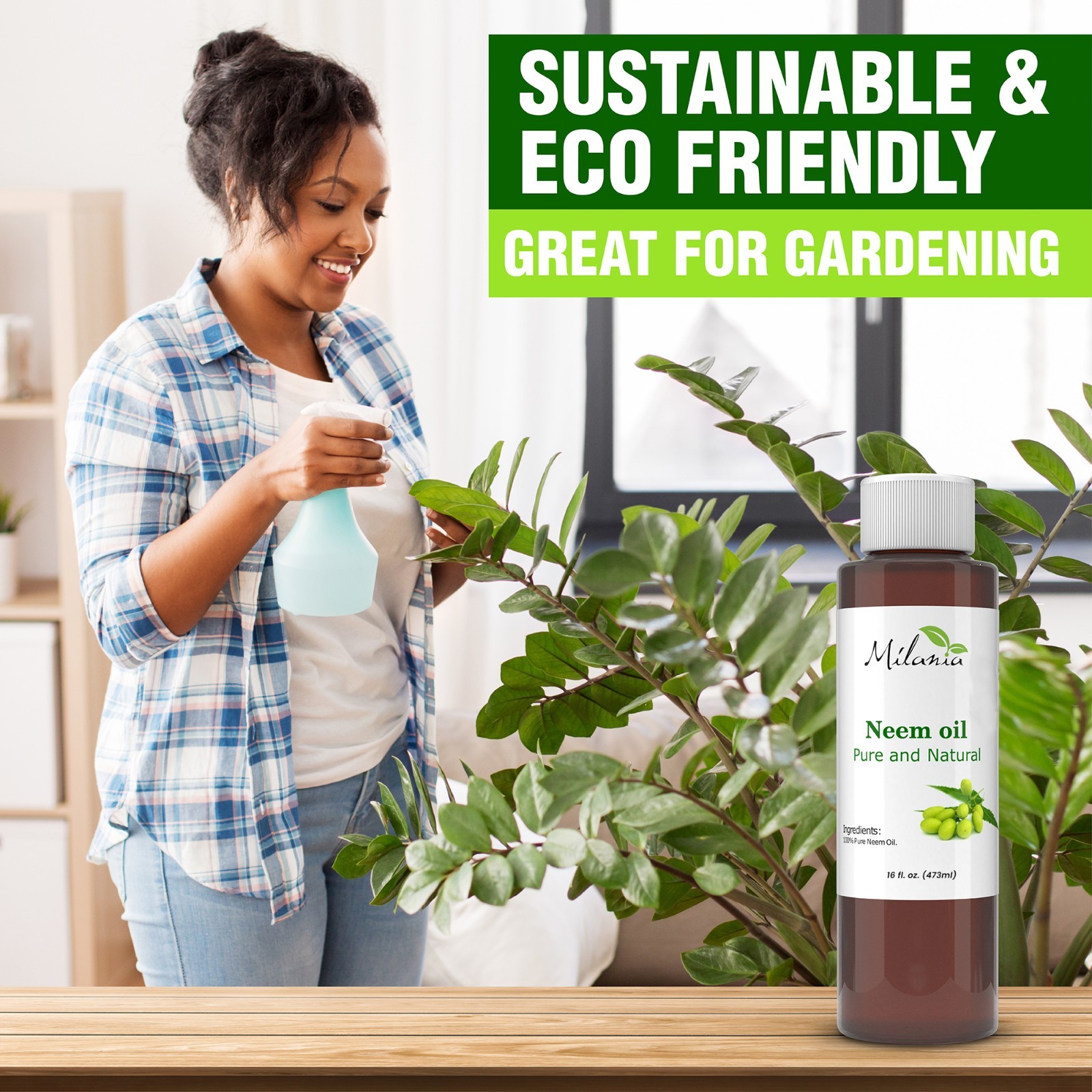 Neem Oil Premium Organic – Virgin, Cold Pressed, Unrefined 100% Pure