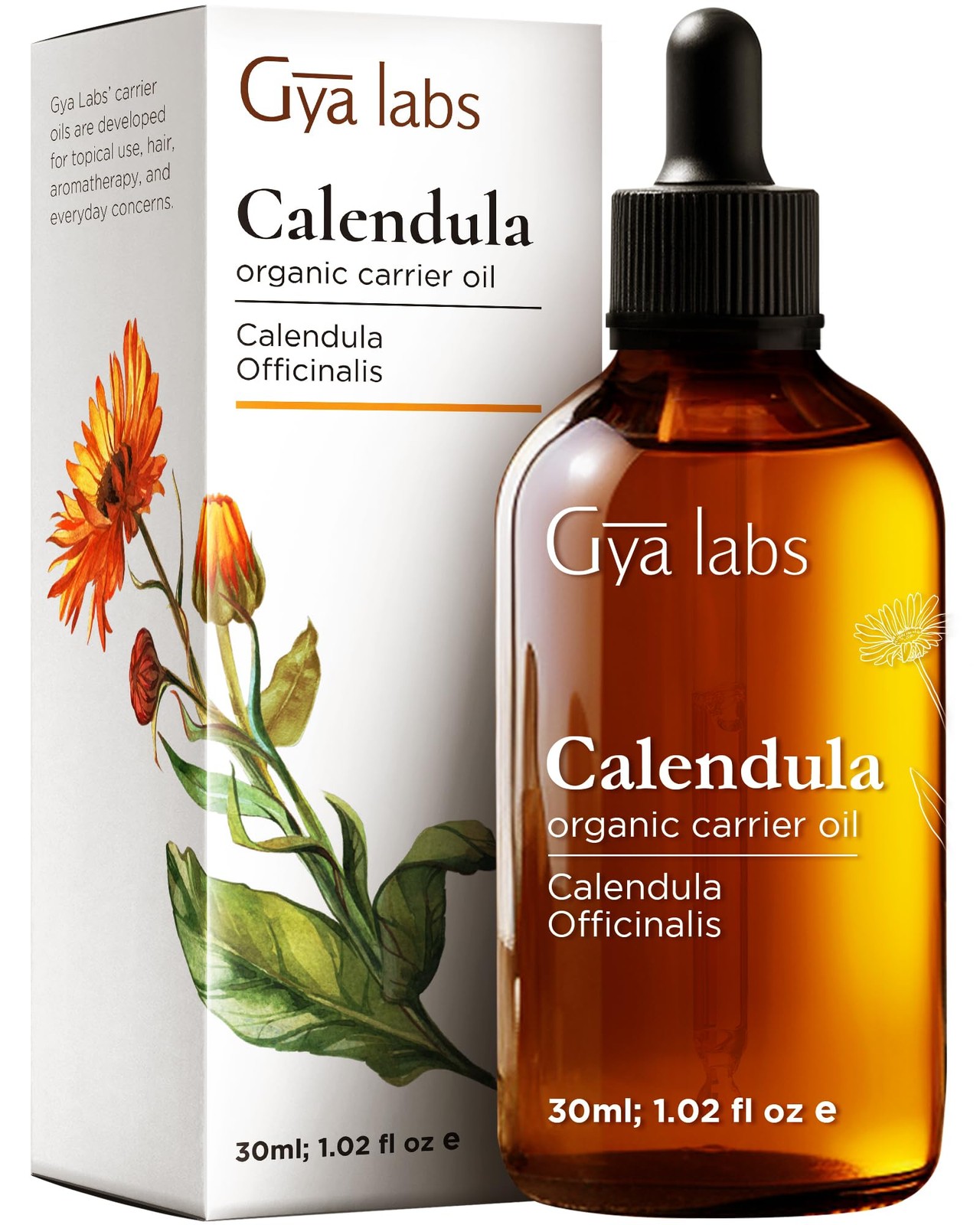Gya Labs Calendula Oil – 1 Fl Oz – Carrier for Hair, 1 (Pack of 1)