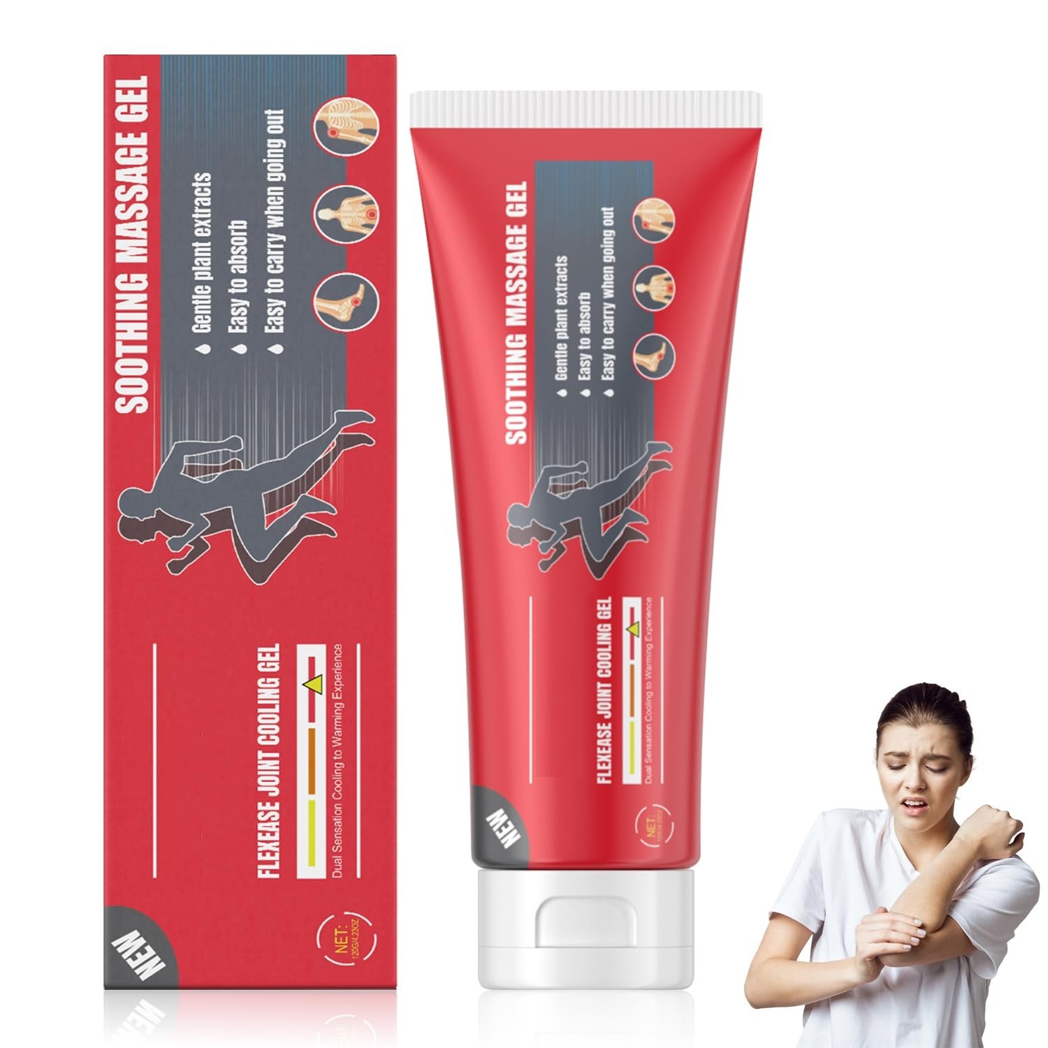 Joint Gel, Soothing Massage Cream, Rapid Muscle Cream, Suitable for Knee, Lum…