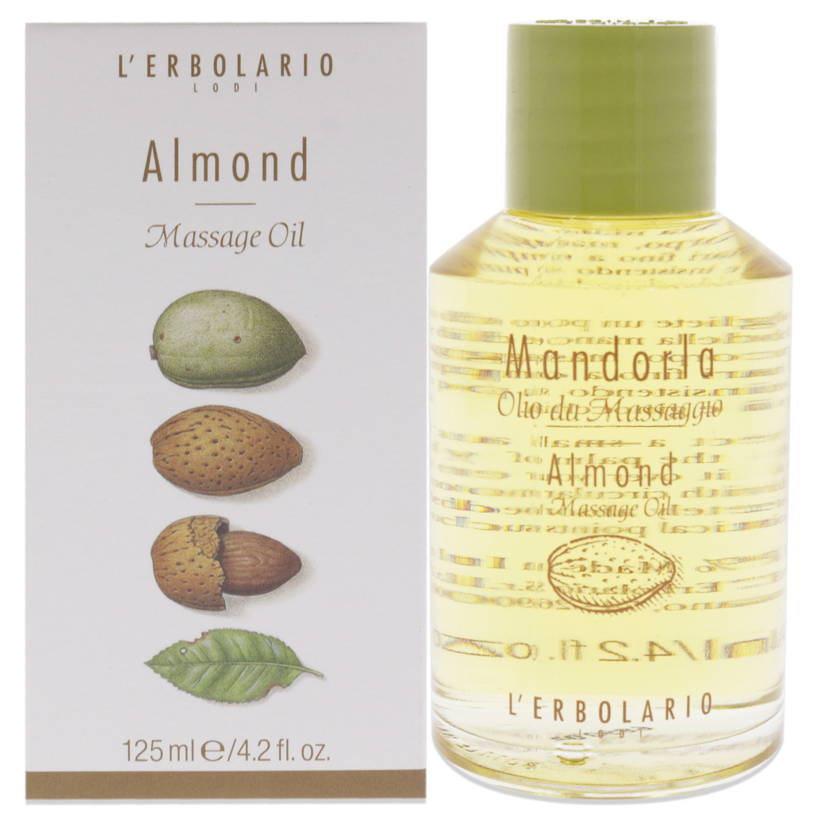 Almond Massage Oil by LErbolario for Unisex – 4.2 oz Oil
