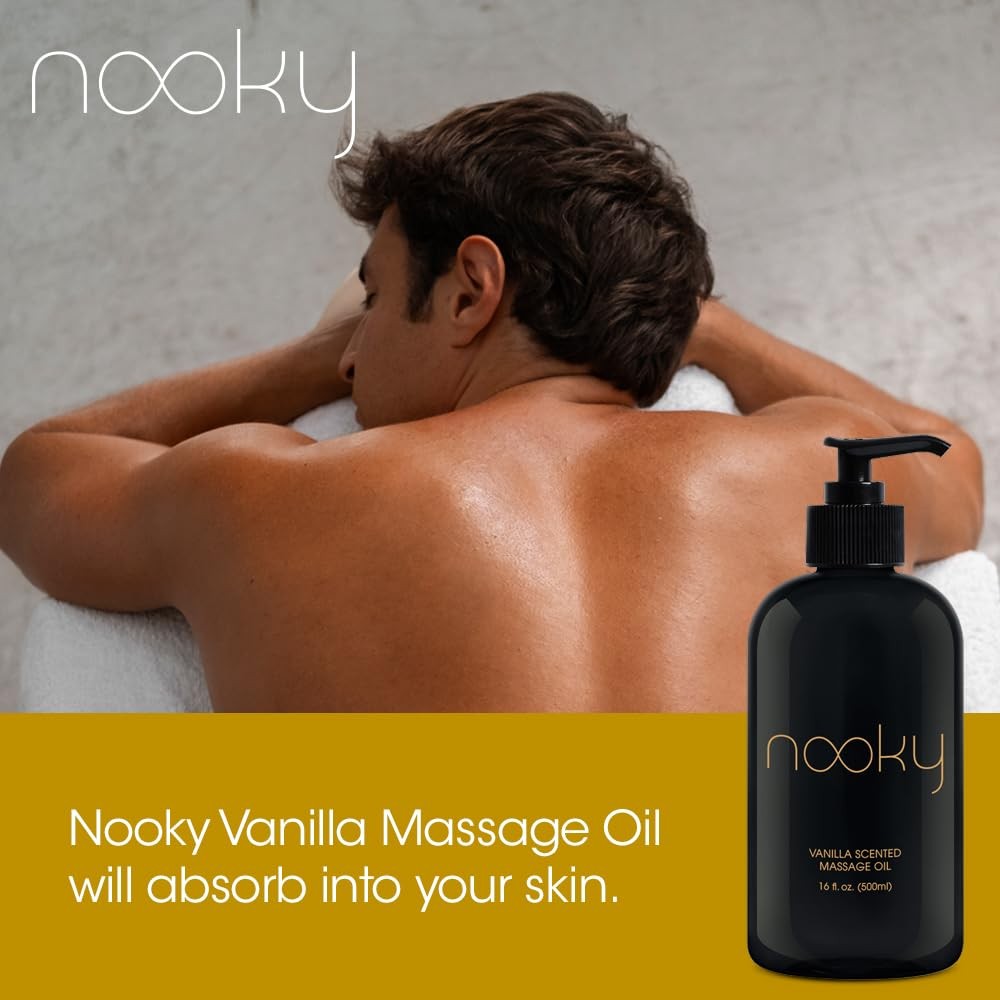 Nooky Vanilla Massage Oil with Fractionated Coconut Oil.16 Ounce