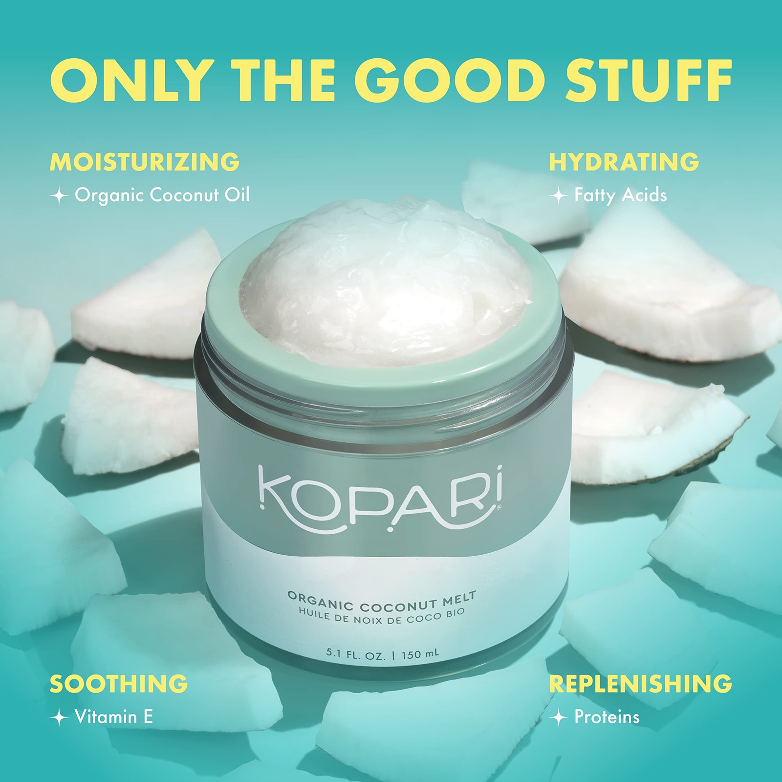 Organic Coconut Melt | Multi Purpose Skin Moisturizer, 100% Unrefined Coconut…