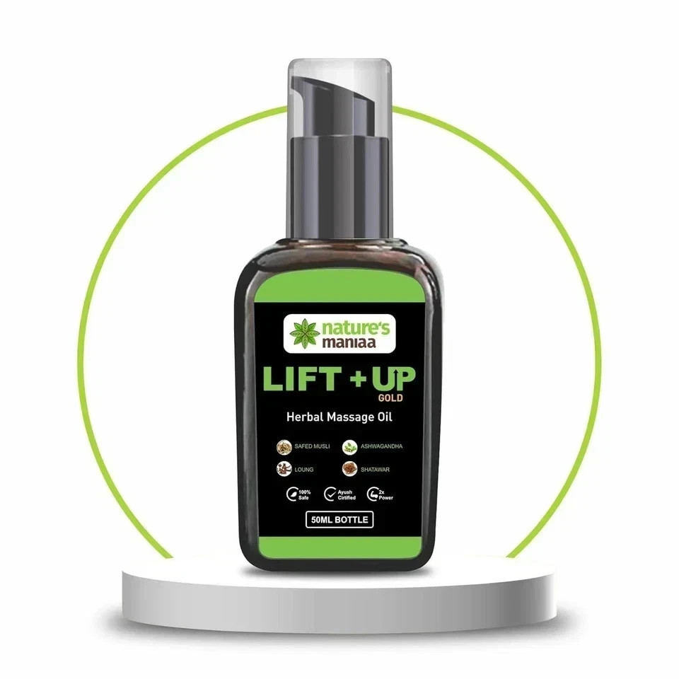Nature Mania Men’s Pure Extra Lift-Up Oil 50ml | Herbal Massage for Strength