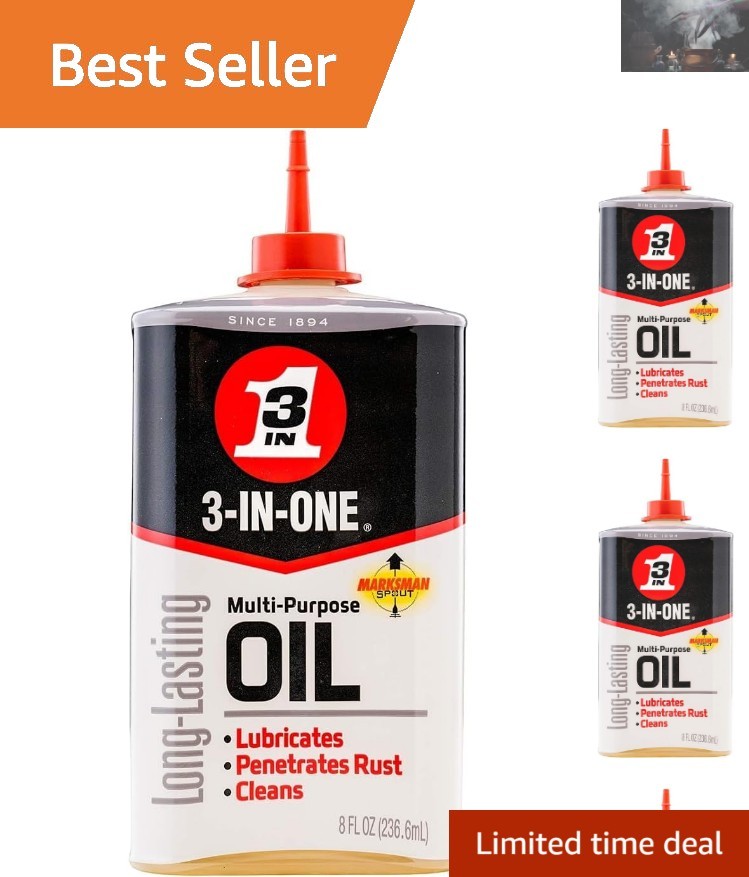 3-in-1 Multi-Purpose Oil, 8 OZ – Rust Protection with Precision Application