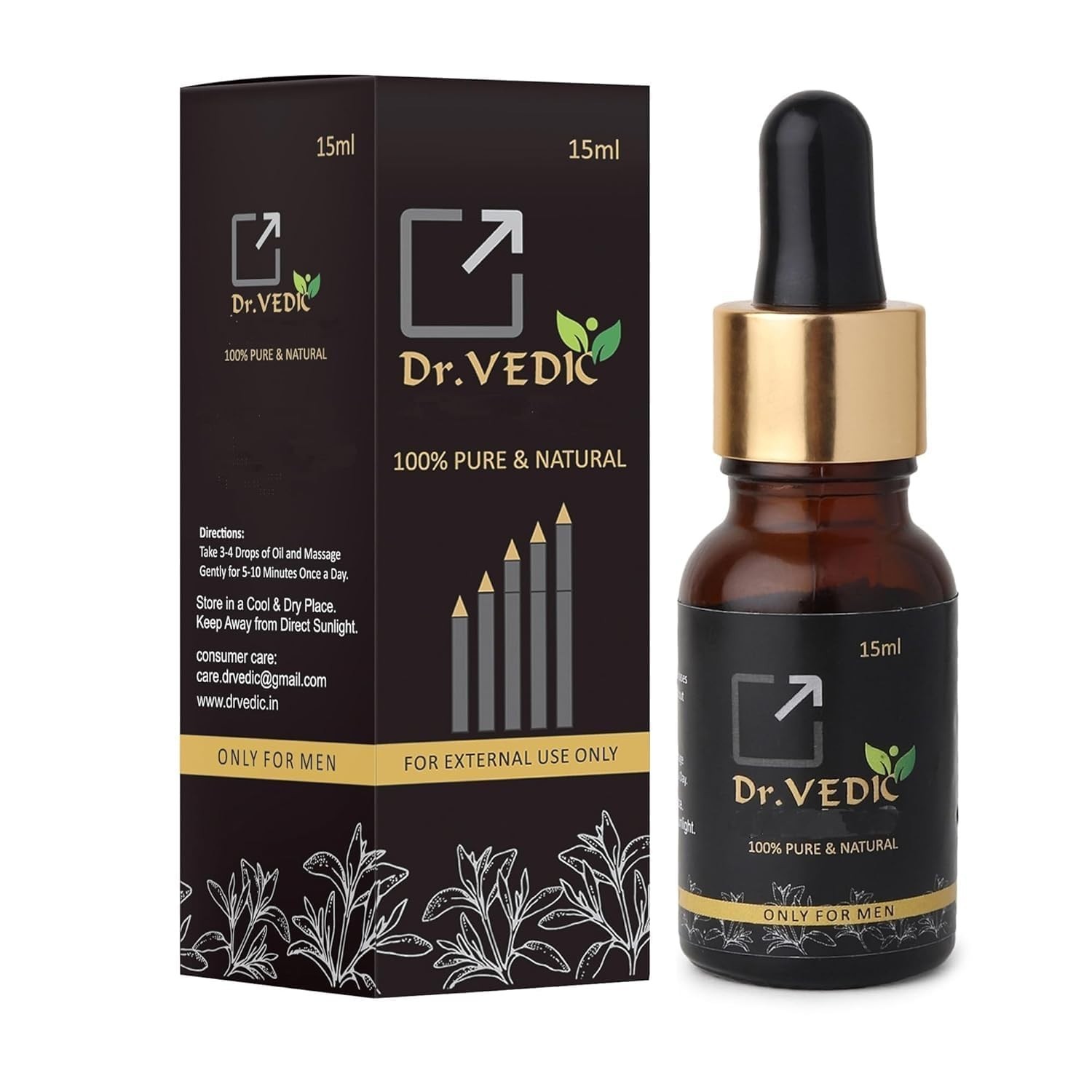 Dr Vedic 100% Pure & Natural Oil 15 ML (Pack Of 1) FREE DELIVERY