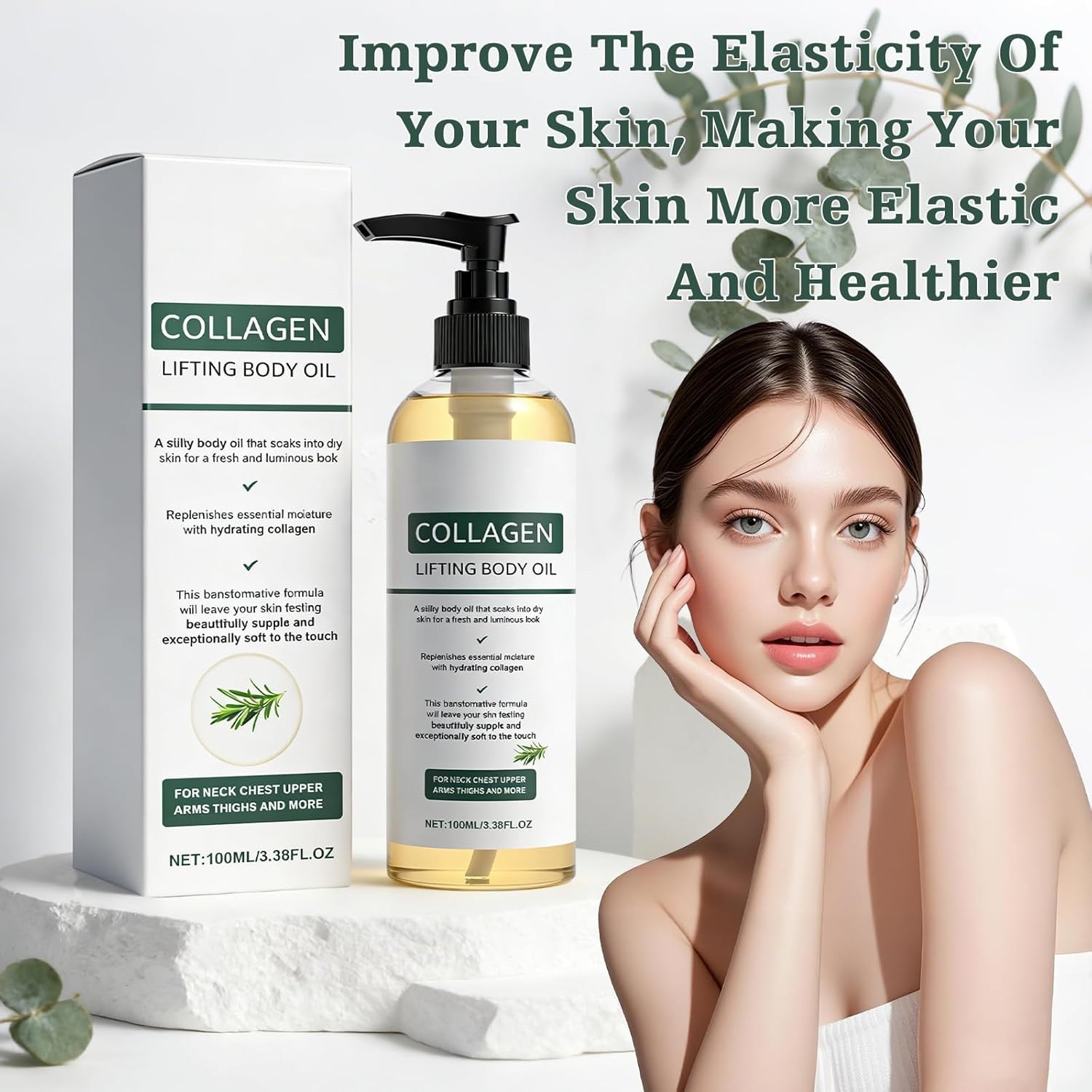 100ml Collagen Lifting Body Oil Firming Anti Aging Wrinkles Scars & Stretch Mark