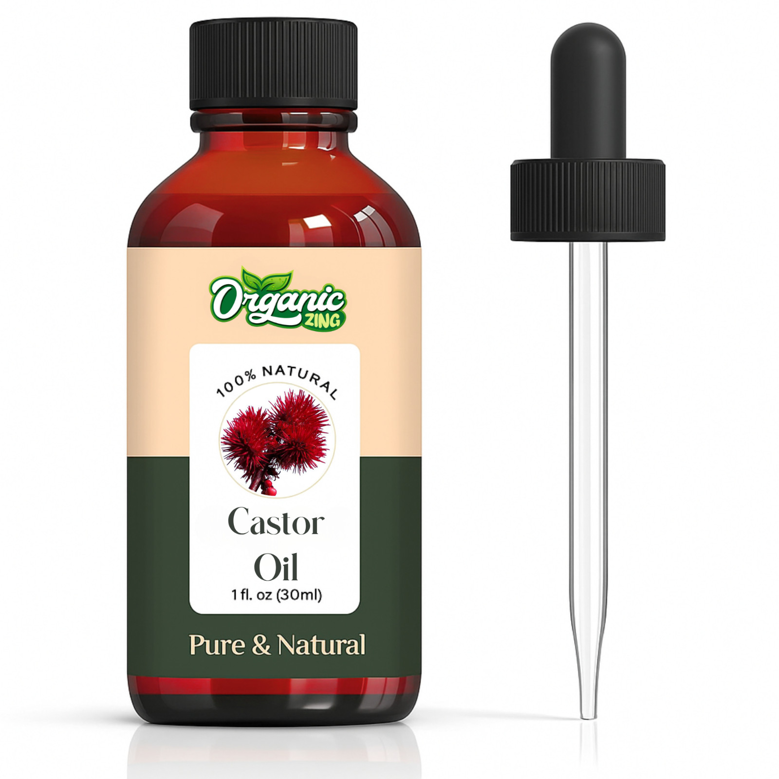 Castor Oil 100% Pure Natural Cold Pressed Carrier Oil for Skin Hair & Body