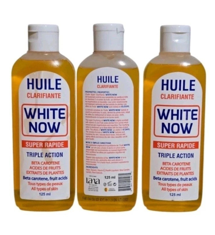 3Lana White Now Triple Action Super Rapid Massage Oil 125 ml, Beta Carotene