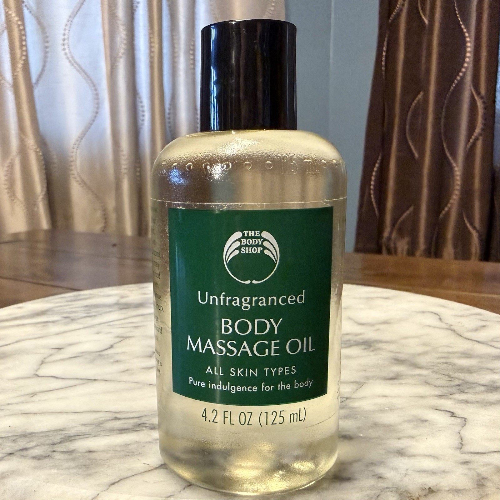NEW! 90s VTG The Body Shop Unfragranced Massage Oil 4.2 fl oz 125 ml ~ RARE!