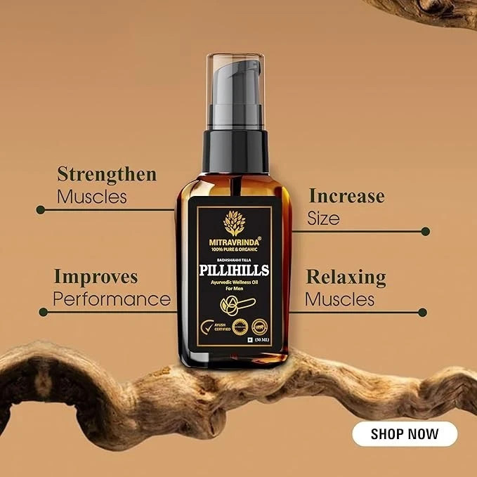 Badshahhi Tilla Pillihills Massage Oil for Men | Natural Ingredients | Strength