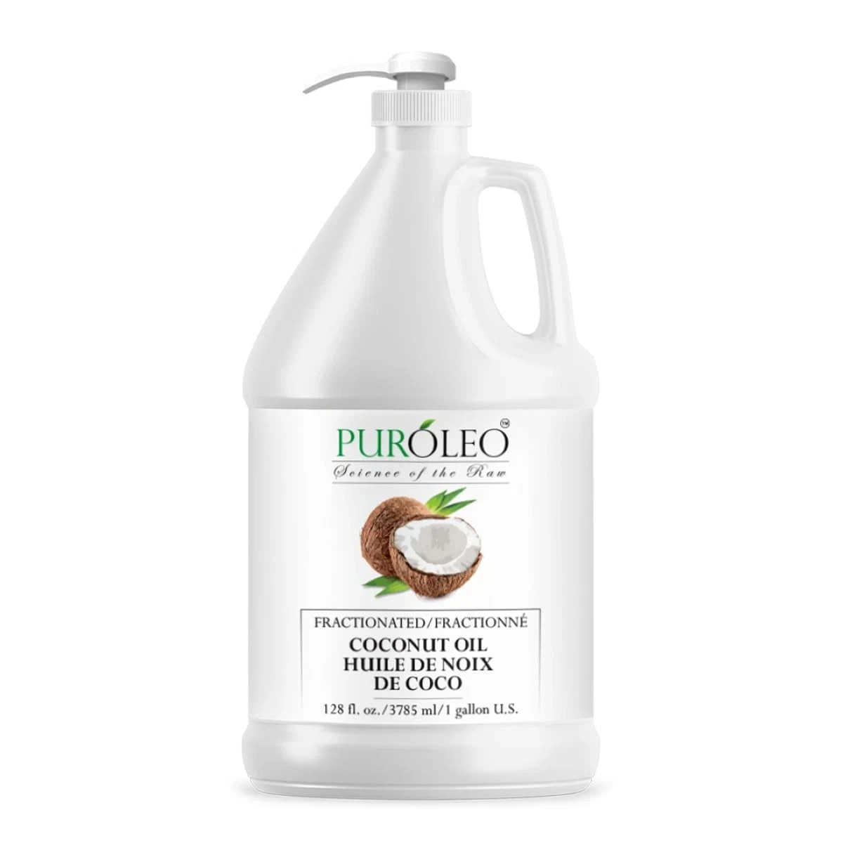 PUROLEO Fractionated Coconut Oil 128 Fl Oz/3784 ML Packed in Canada 100% Natu…