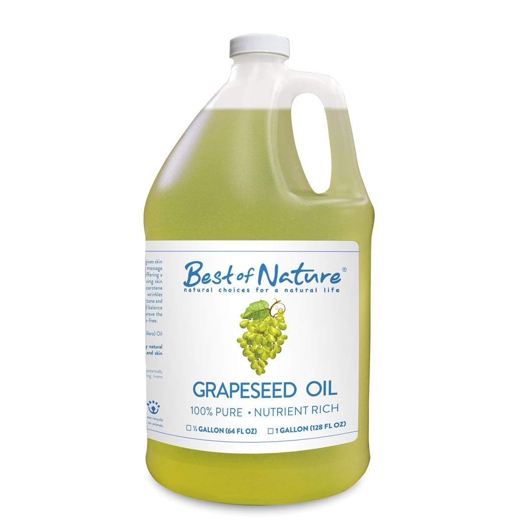 Pure Grapeseed Oil 64oz – Unscented Moisturizer for Hair, Skin, Face & Aromat…