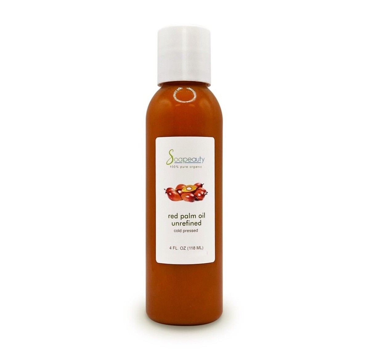 RED PALM OIL EXTRA VIRGIN UNREFINED NATURAL CARRIER COLD PRESSED 100% PURE 4 OZ