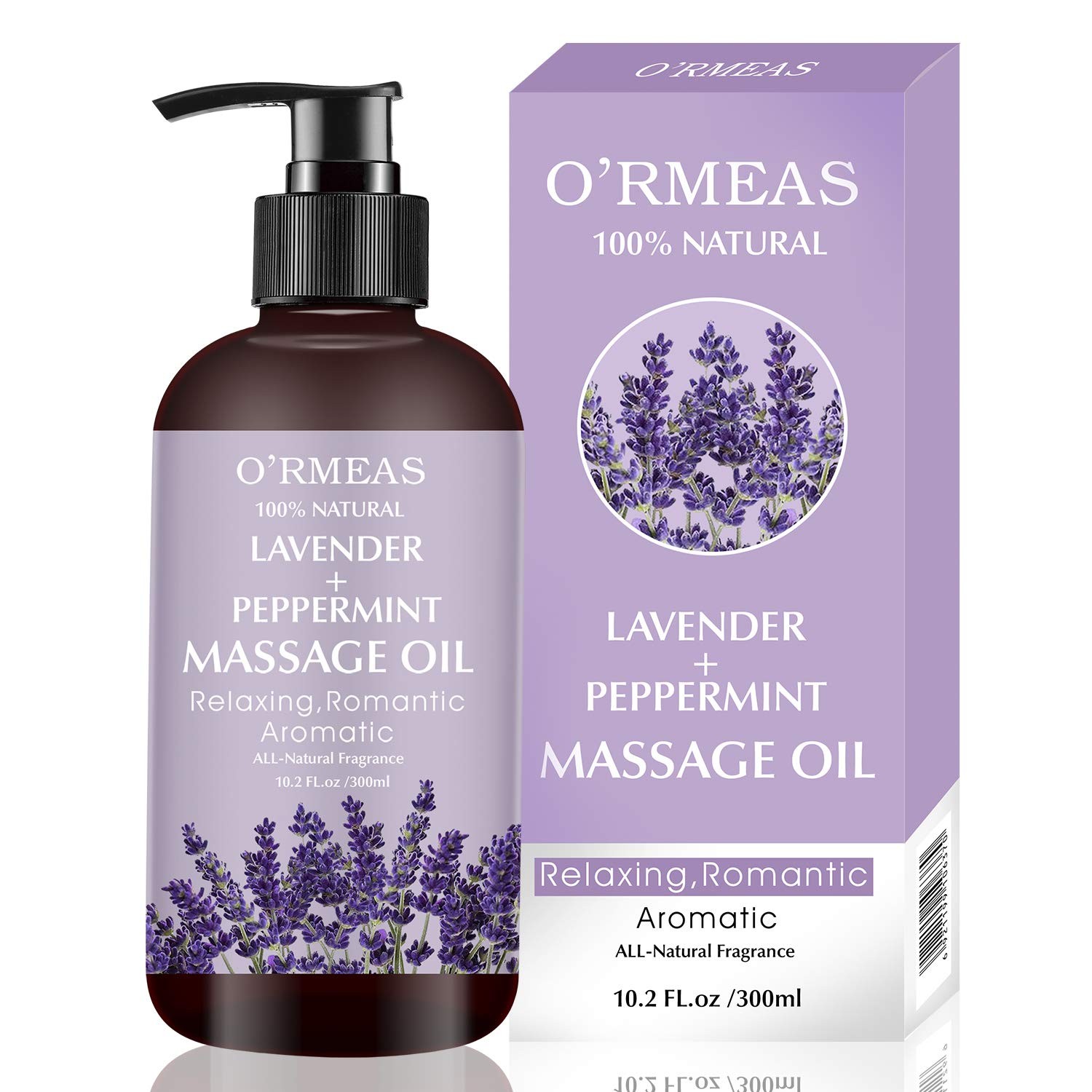 Massage Oil with Lavender and Peppermint 10.2 Fl Oz (Pack of 1)