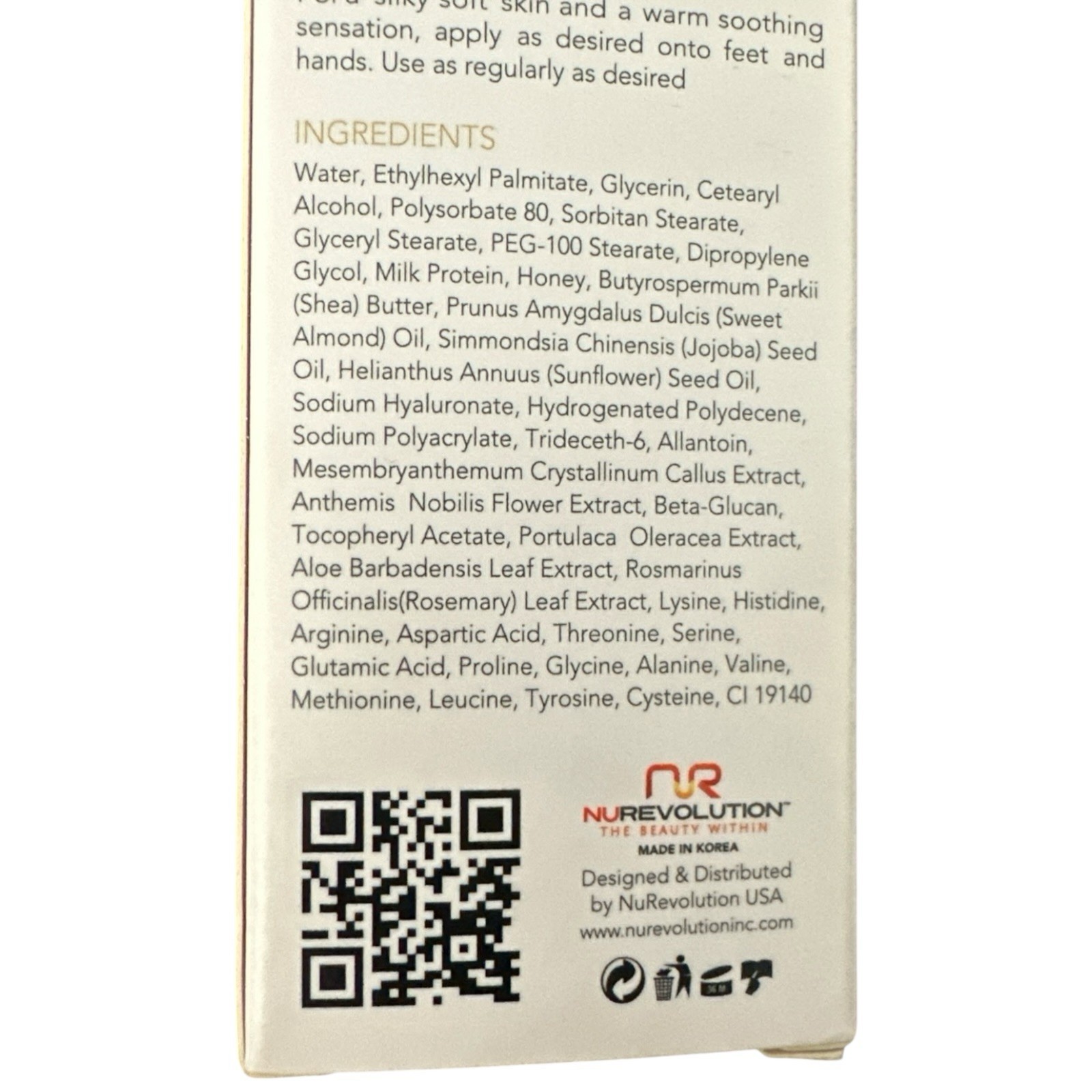 Vegan Massage Ointment Lotion Honey & Milk Cruelty Free