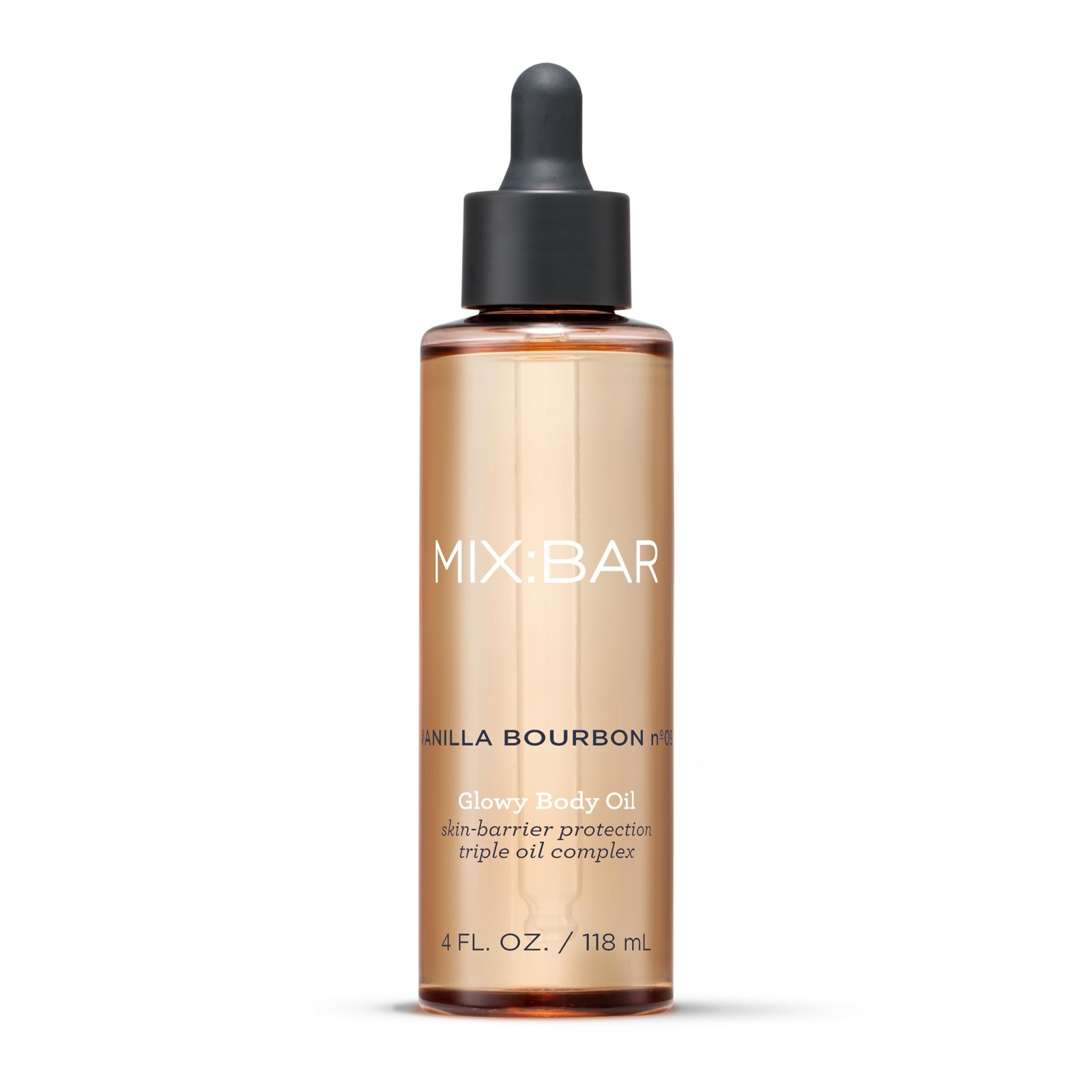 MIX:BAR Vanilla Bourbon Glowy Body Oil for Women, Soothe, 4 Fl Oz (Pack of 1)