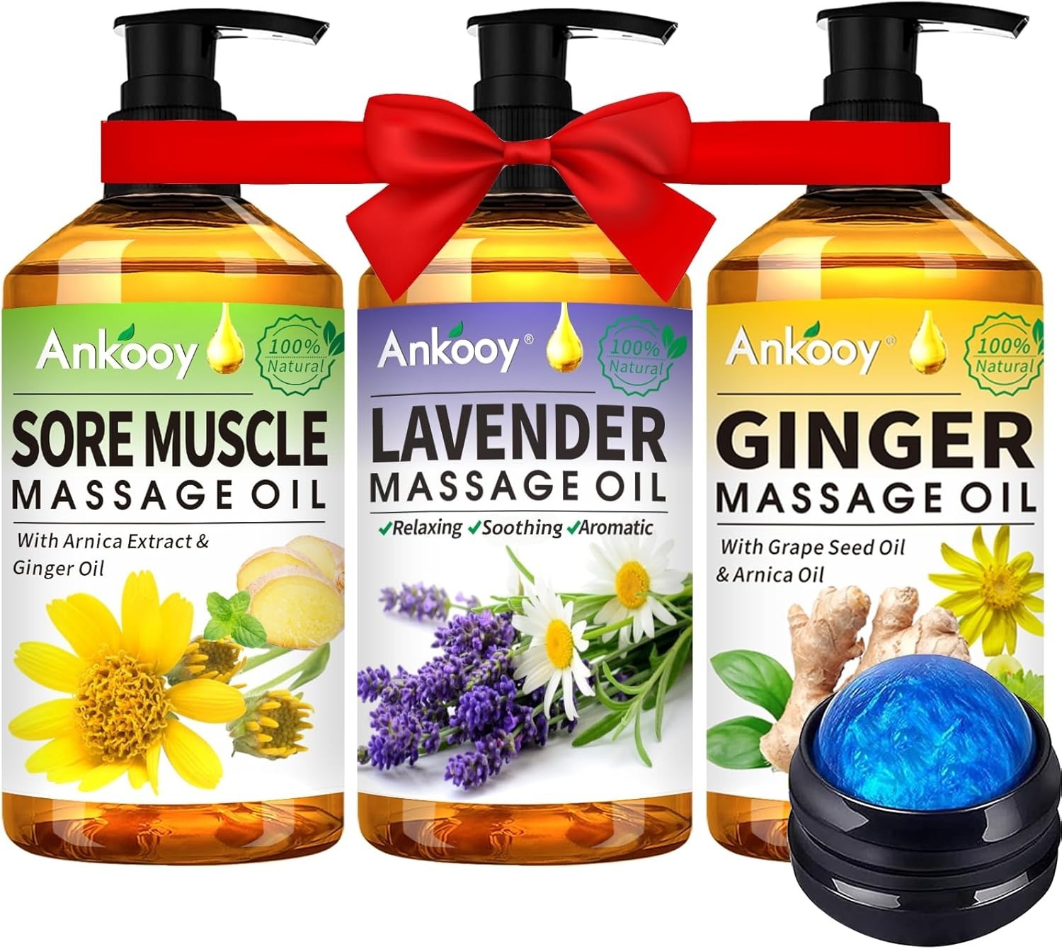 3 Pack Massage Oil for Massage Therapy,Sore Muscle Arnica Oil & Relaxing Lave…