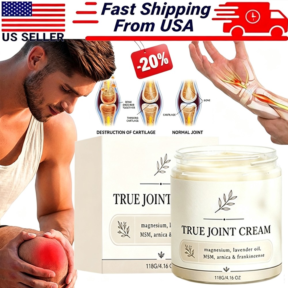 Organics True Joint Cream, 🔥Moisturizing Massage Cream for Body Joints 4oz