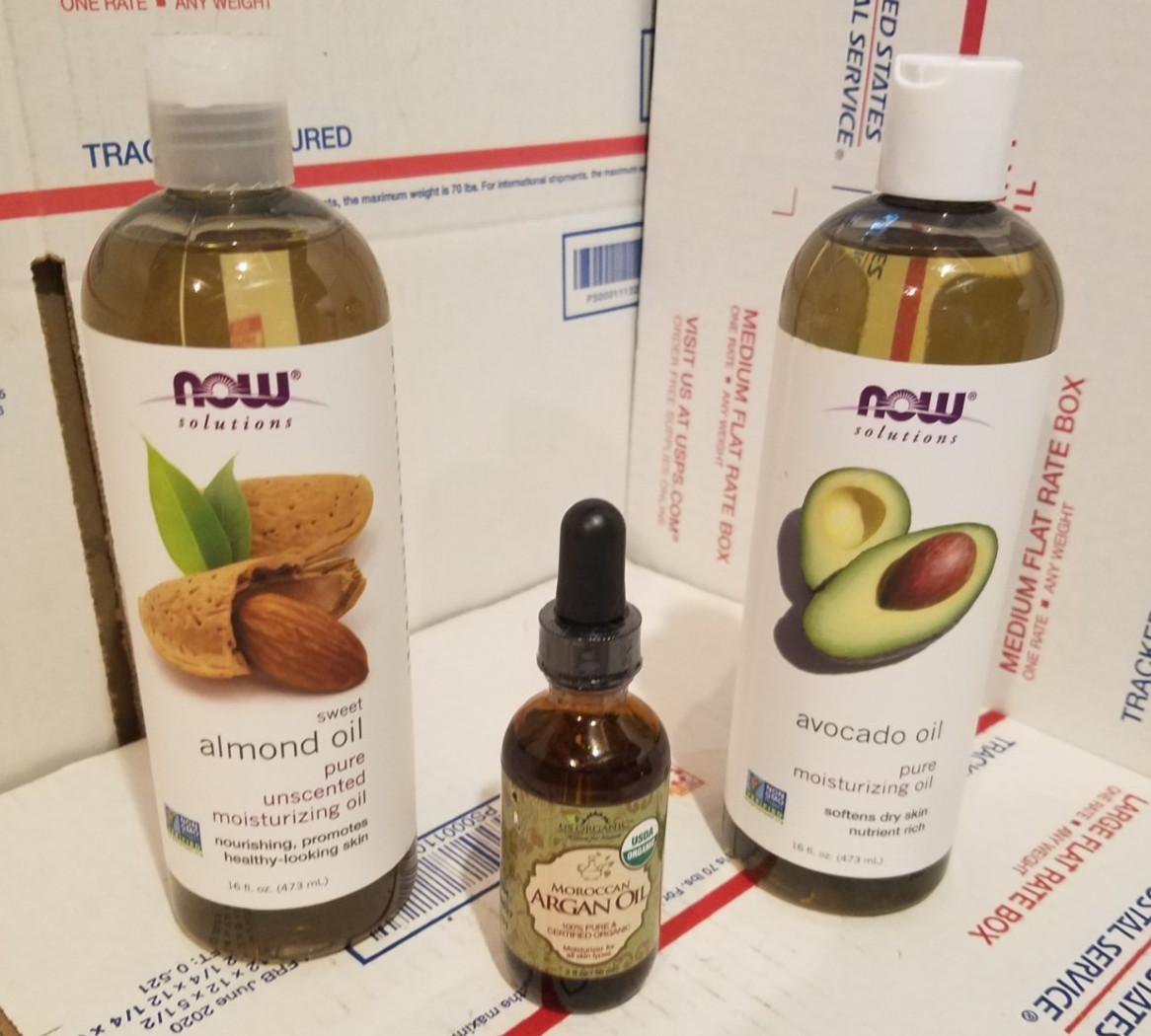 NOW Foods Solutions,Sweet Almond &Avocado Oil 16oz-US Organic Moroccan Argan Oil