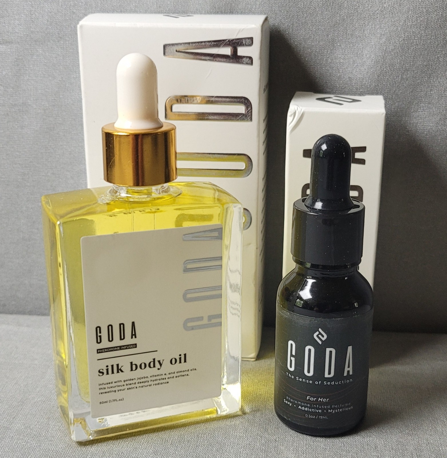 GODA for Her Perfume and Silk Body Oil Women BUNDLE DEAL for Glowing Skin