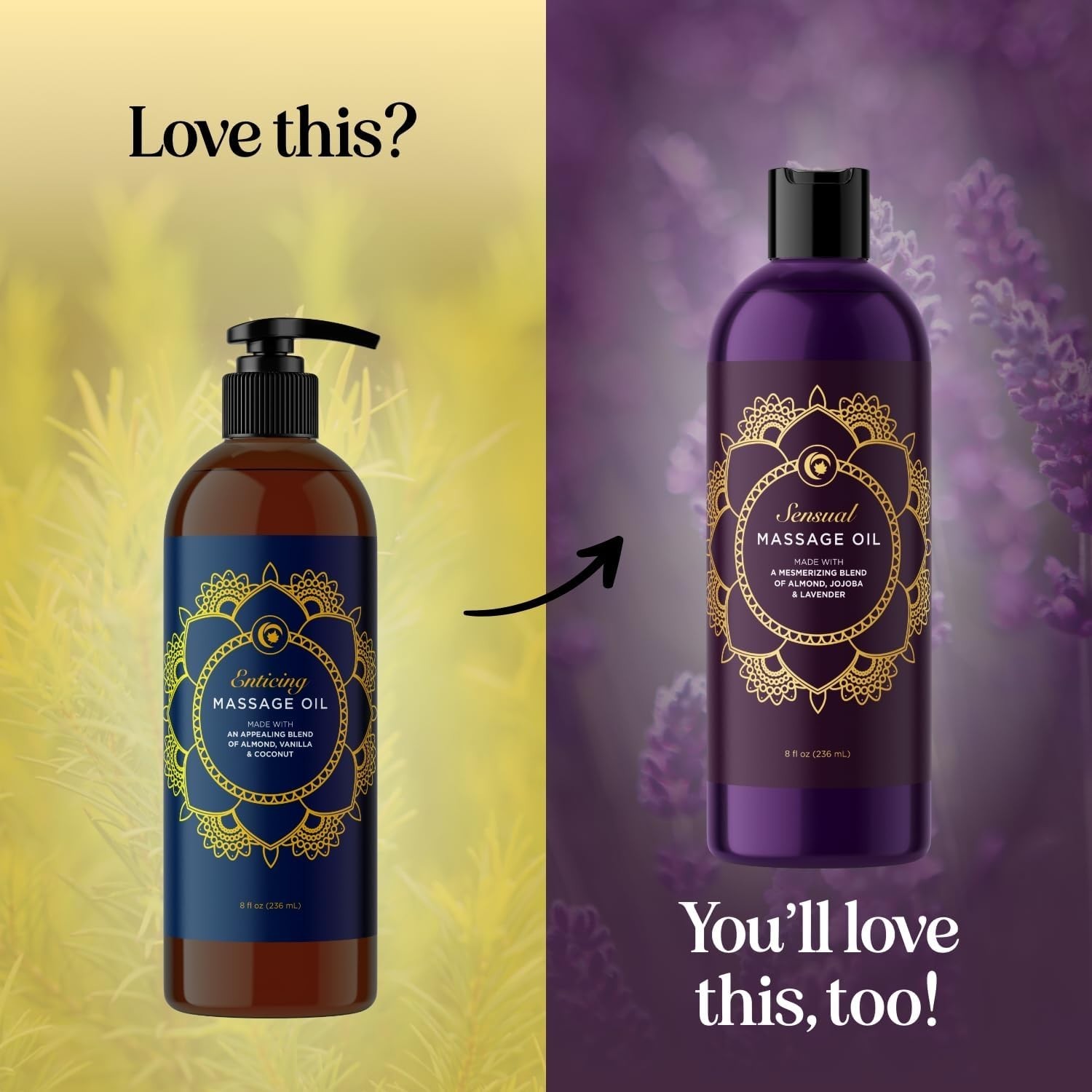 Non-Greasy Sweet Vanilla Massage Oil – Enriched for Couples’ Relaxation – 8 Oz