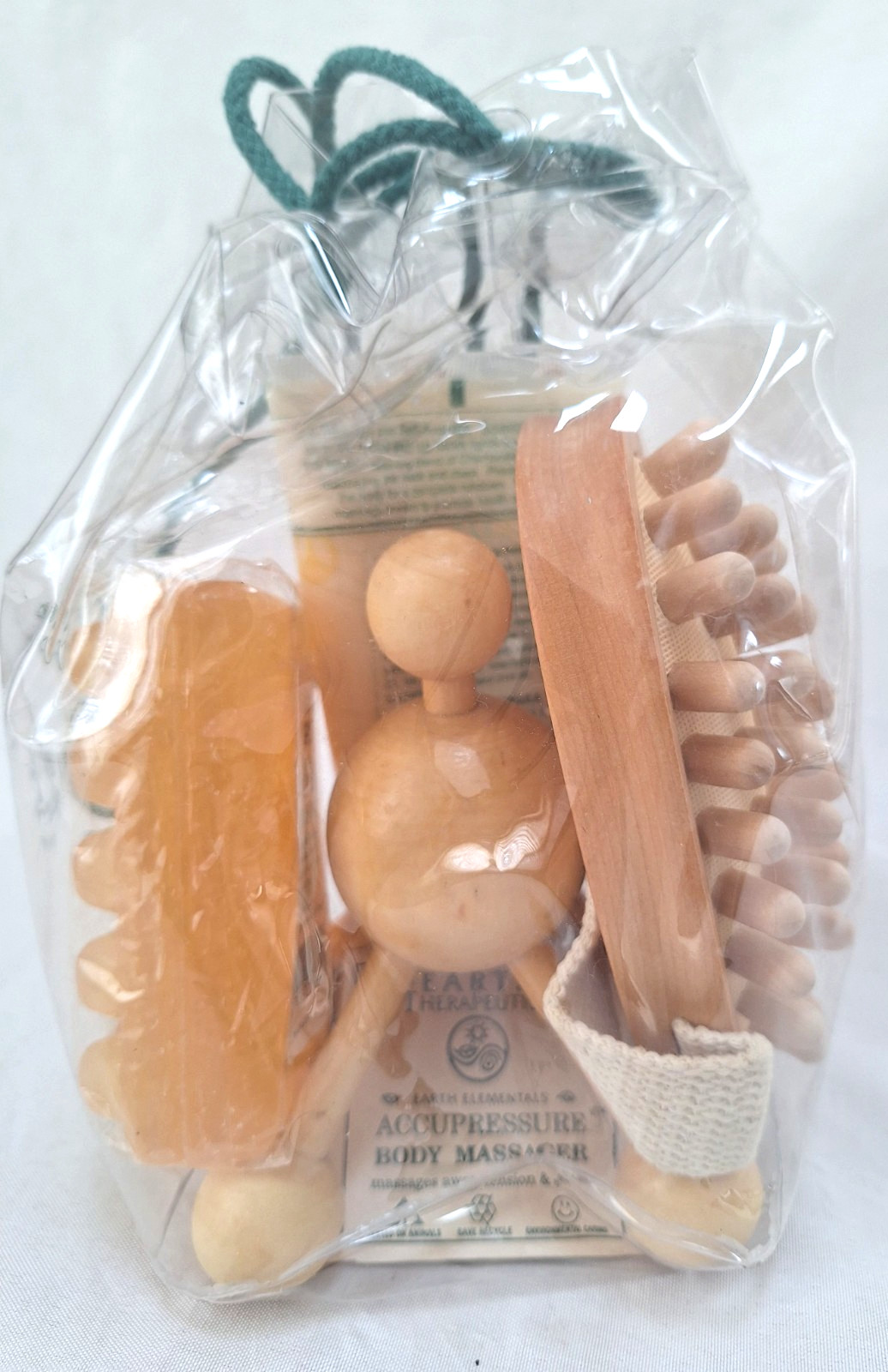 Earth Therapeutics Wood Foot & Body Pressure Massage Kit Spa Gift Set NEW