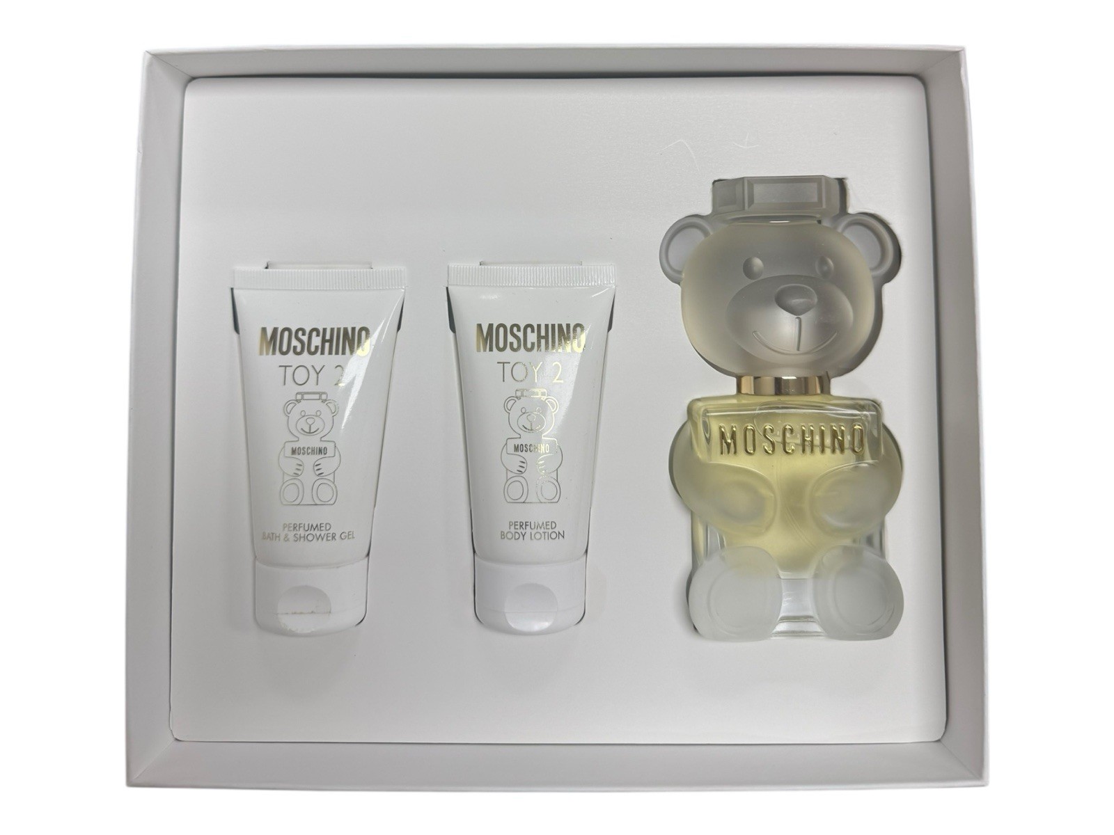 Moschino Toy 2 by Moschino for Women – 3 Pc Gift Set 3.4oz EDP Spray, 0.3oz E…