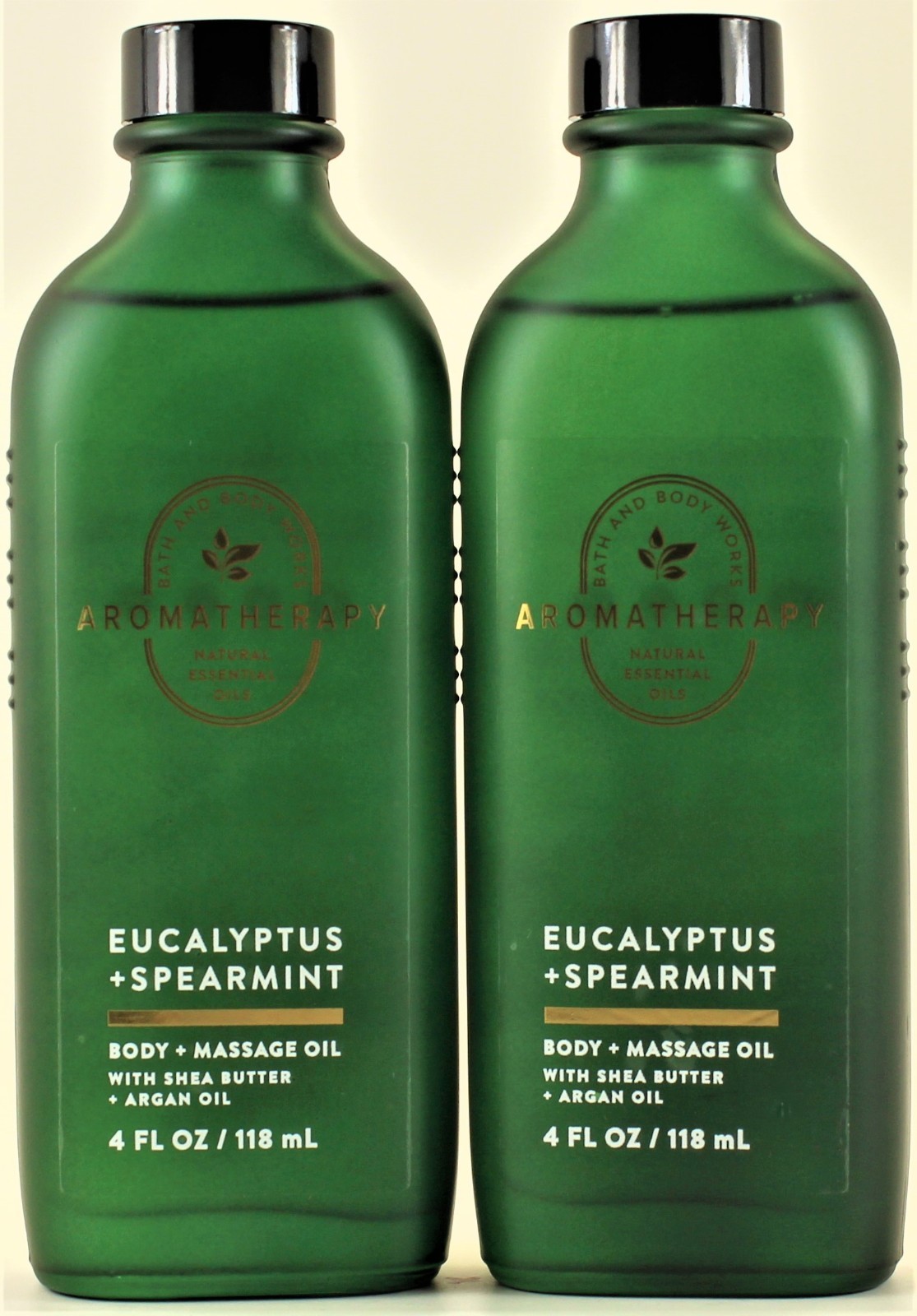 QTY 2 – Bath & Body Works EUCALYPTUS SPEARMINT Massage Oil Shea Butter Argan 4oz