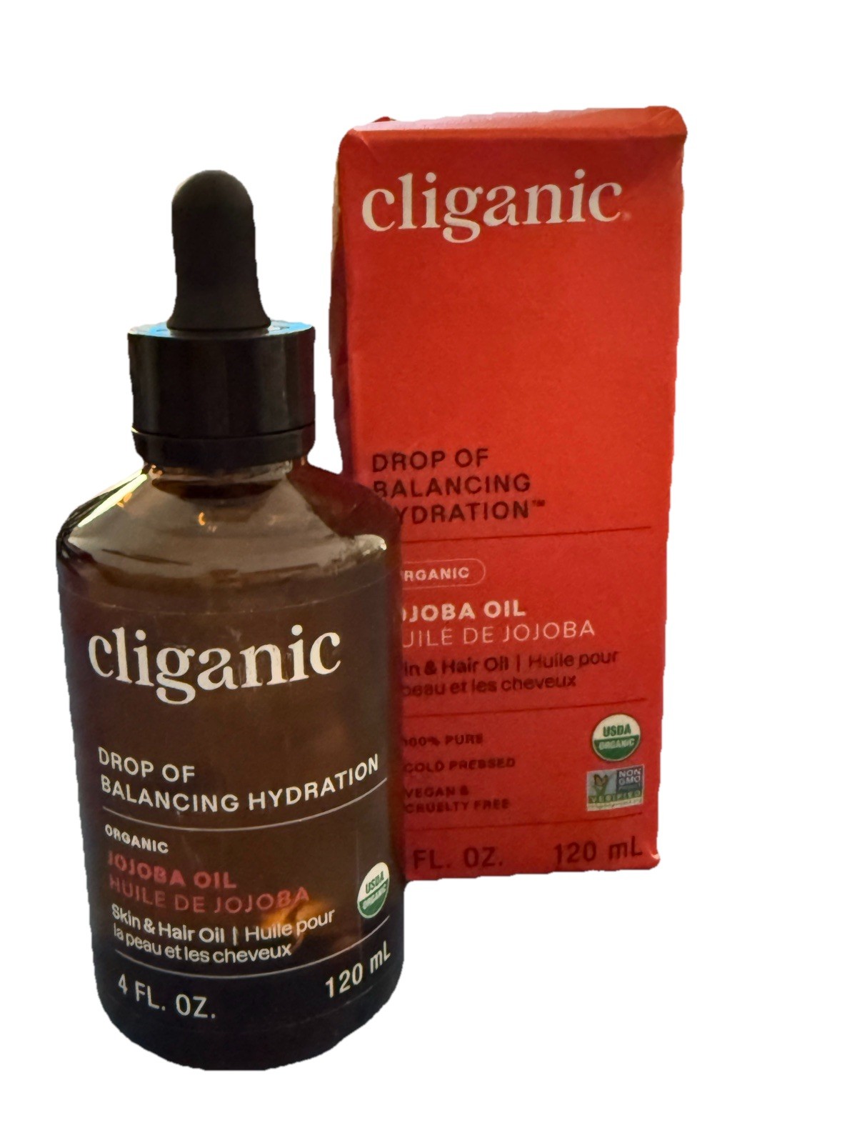 Cliganic Organic Jojoba Oil, 100% Pure (4Oz) | Moisturizing For Face, No Box