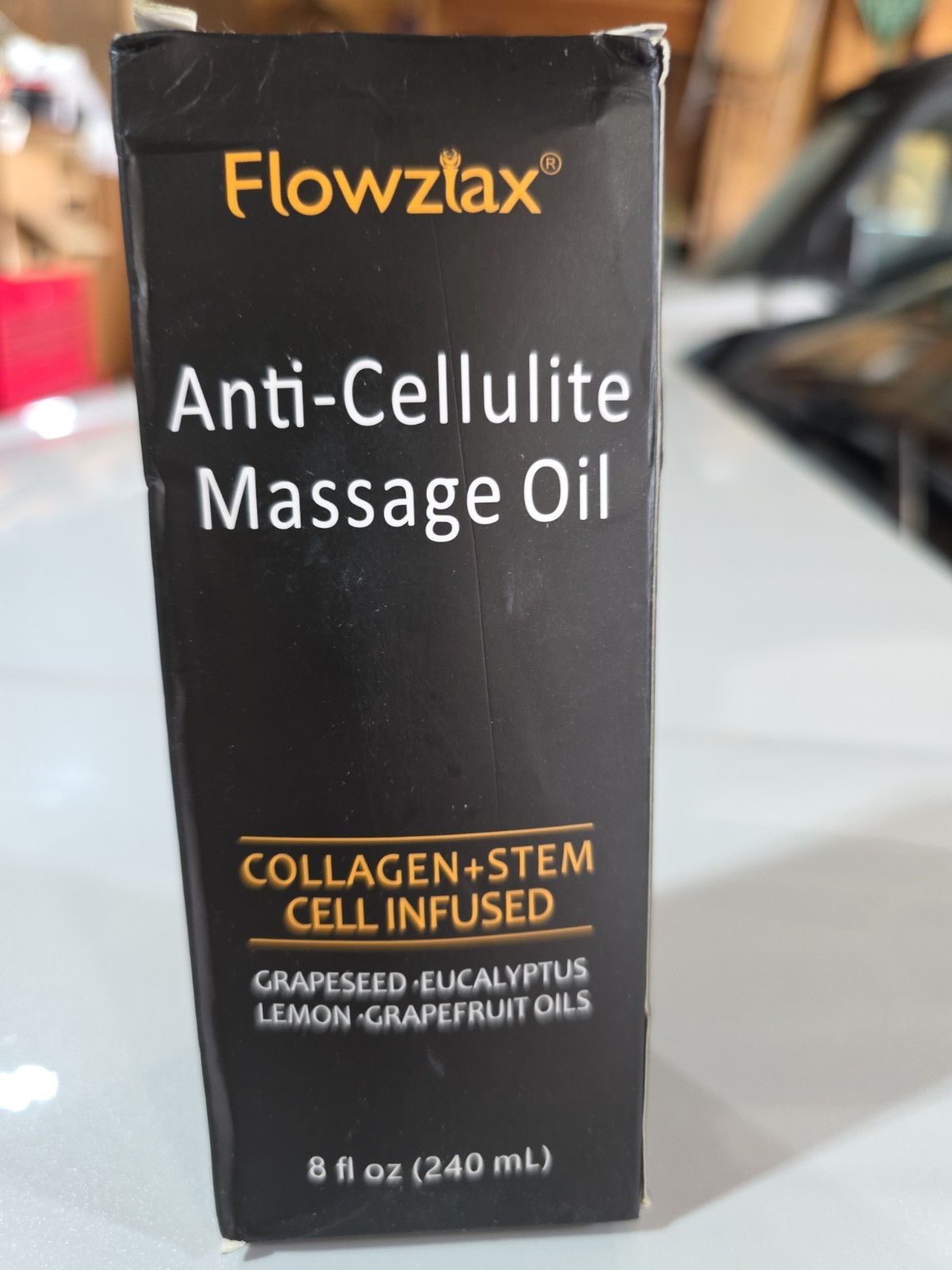 Flexqw Anti-Cellulite Massage Oil Collagen Grape Seed Eucalyptus 8 oz exp:6/28