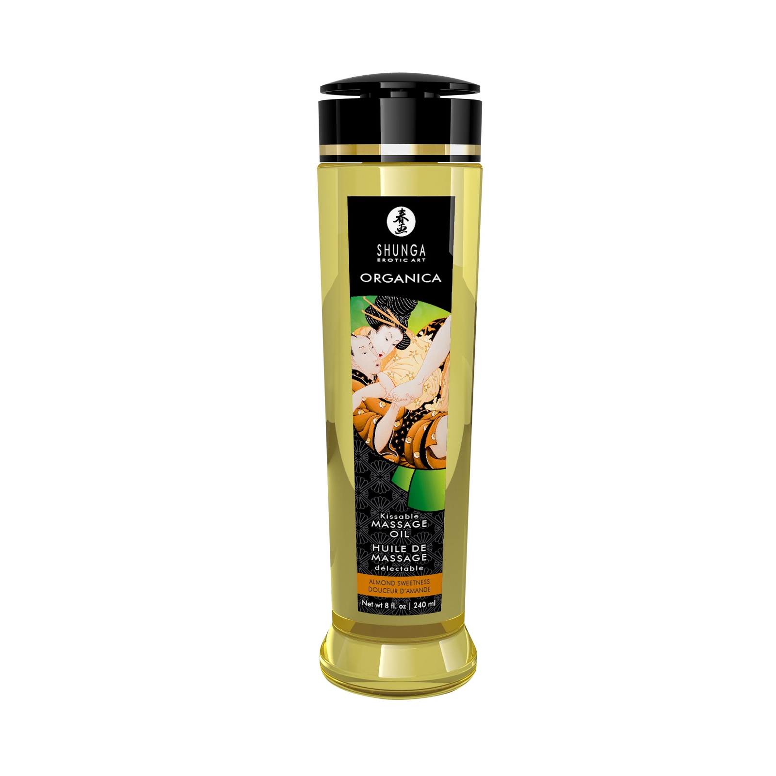 Shunga Organica Kissable Massage Oil – 8 fl oz (240 ml) – Almond Sweetness