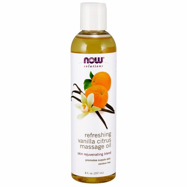 Refreshing Vanilla Citrus Massage Oil 8 fl. Oz By Now Foods