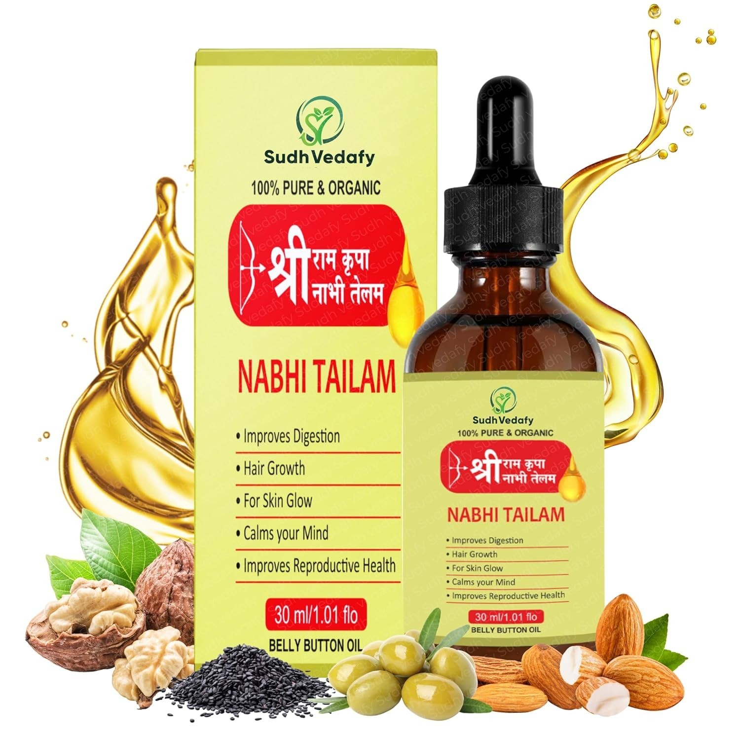 Sri Ram Nabhi Tailam 30ml – Ayurvedic Multi Benefit Belly Button Oil for Skin