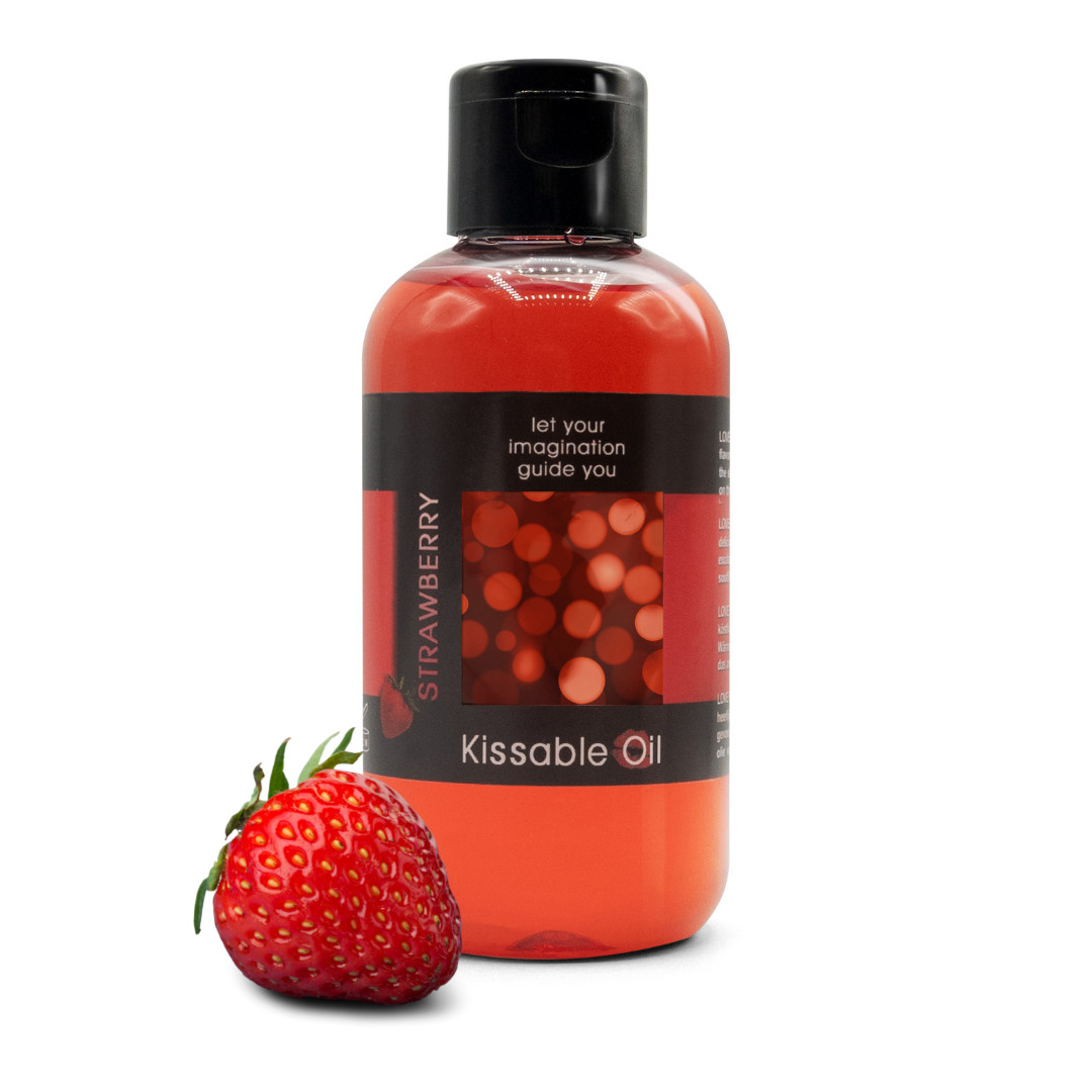 Strawberry Edible Body Oil – LOVE PLAY Nights Vegan Kissable Oils