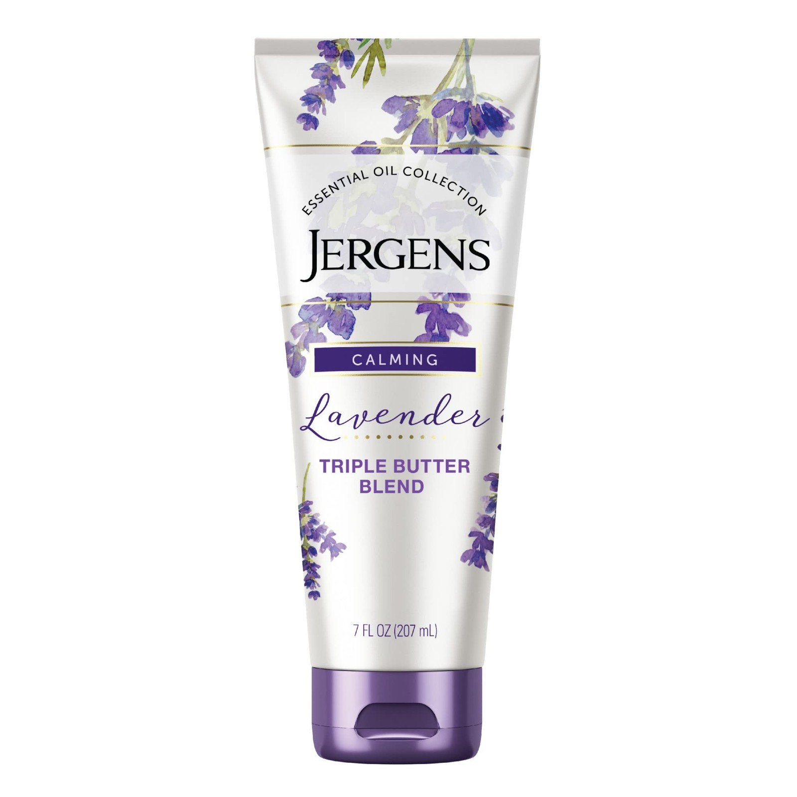 Jergens Lavender Hand & Body Lotion For Dry Skin, 7 Fl Oz (Pack of 1), White