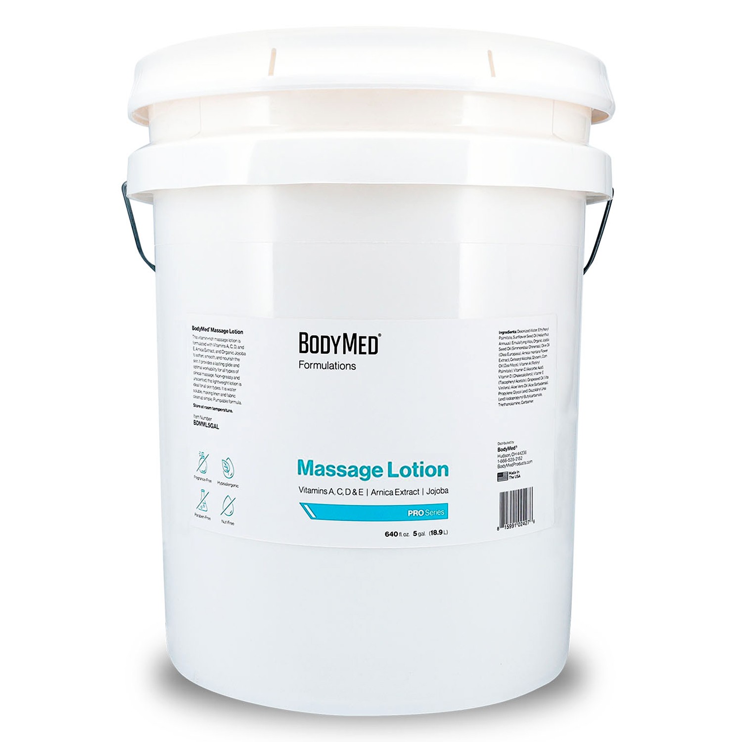 BodyMed Formulations Massage Lotion, 5 gal. – Fragrance-Free, All-Natural Lotion