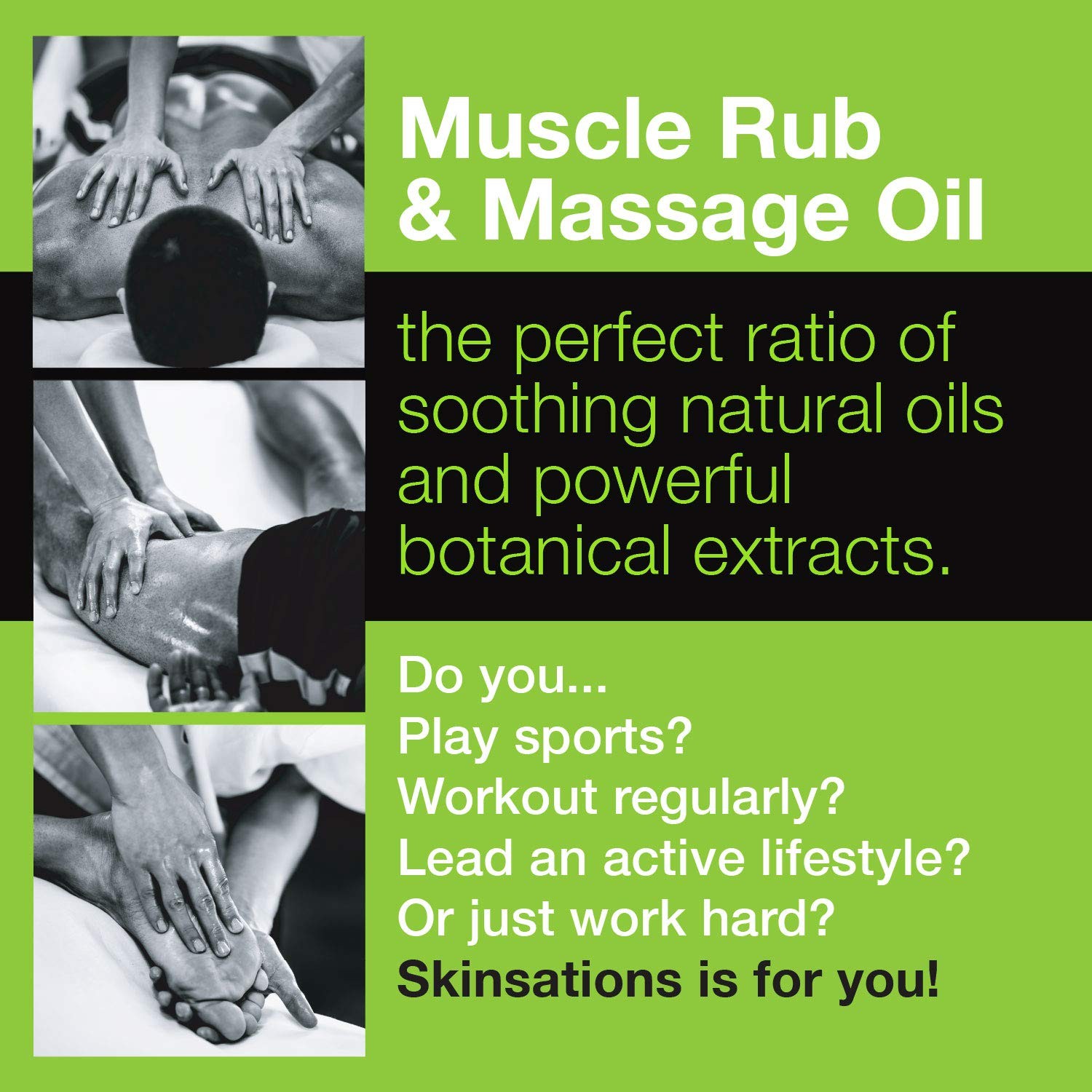 Hemp Massage Oil & Sore Muscle Rub – 100% 8 Fl Oz (Pack of 1)