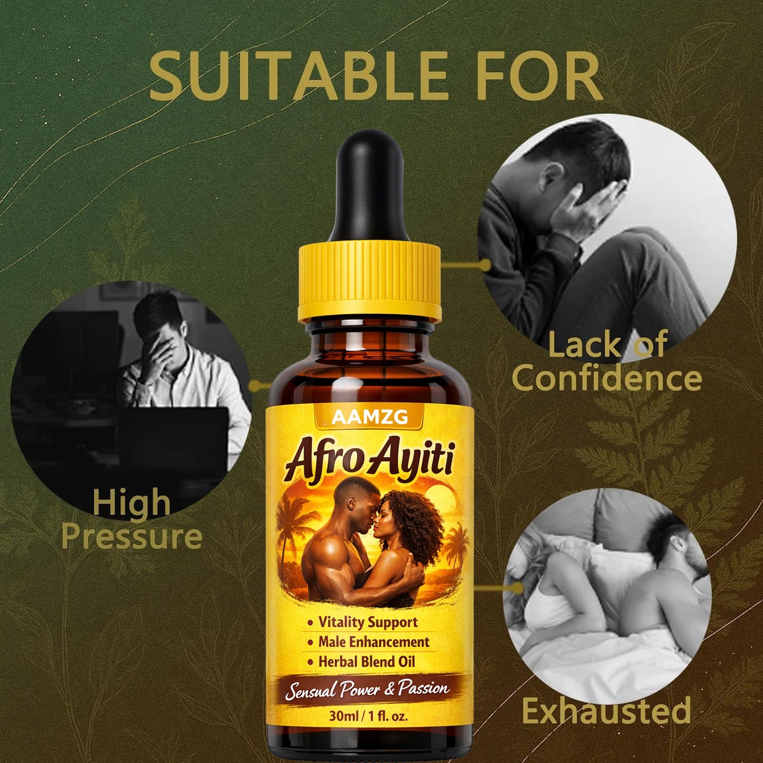 New Afro Ayiti Oil All Natural Enhancement Massage Oil For Women and Men – 30ml