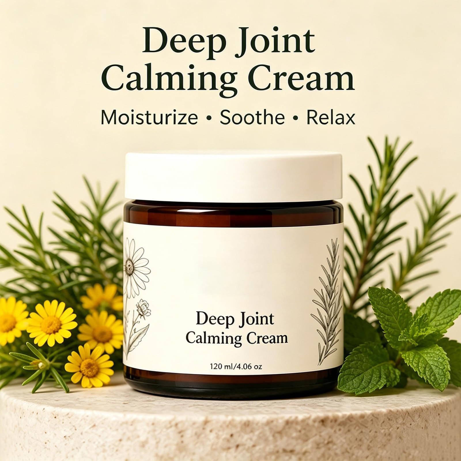 Nepimi Organics Deep Joint Calming Cream,Moisturizing Massage Topical Body Cream