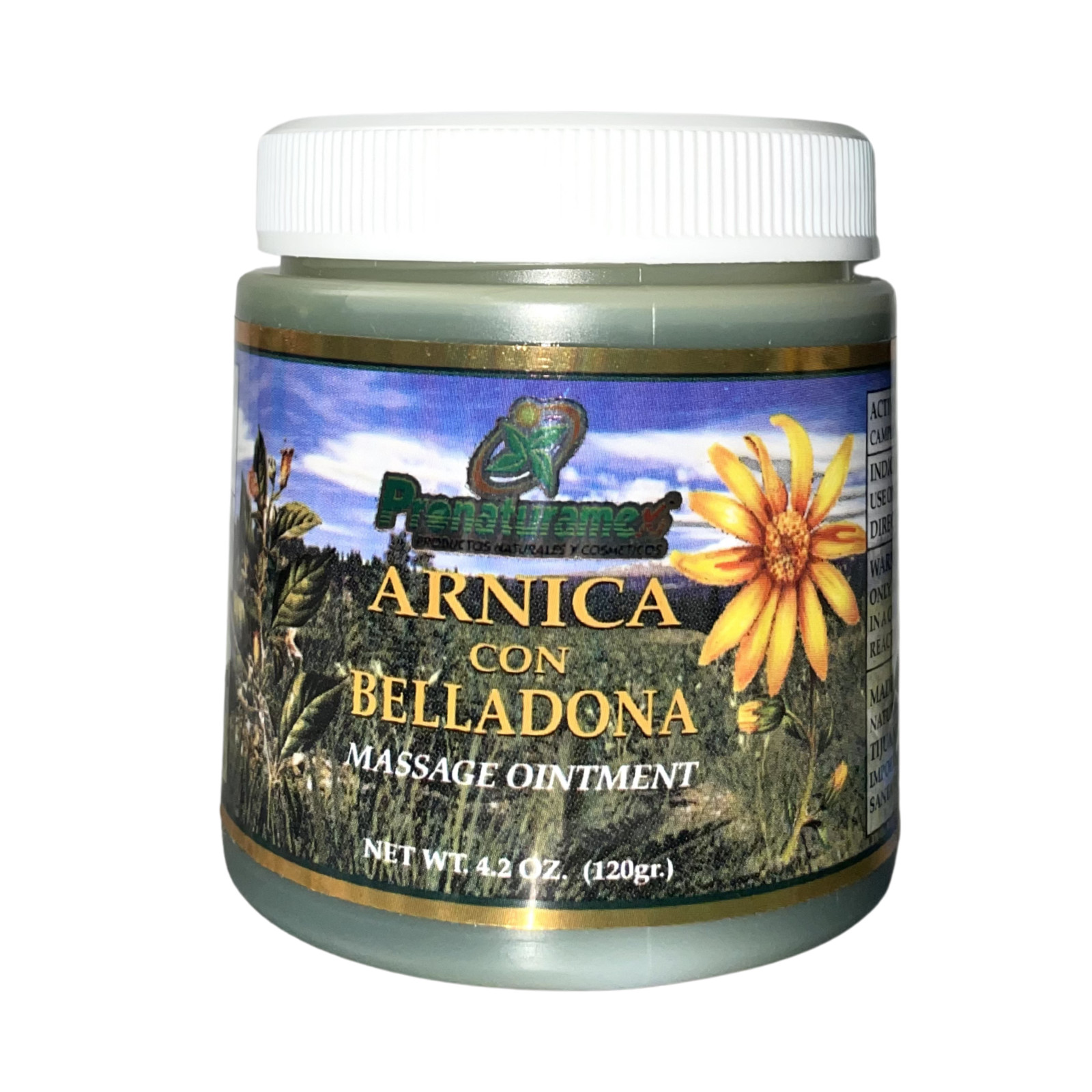 Arnica con Belladona – Pomada de Masaje – 4.2 OZ – Por Pronaturamex.Inc