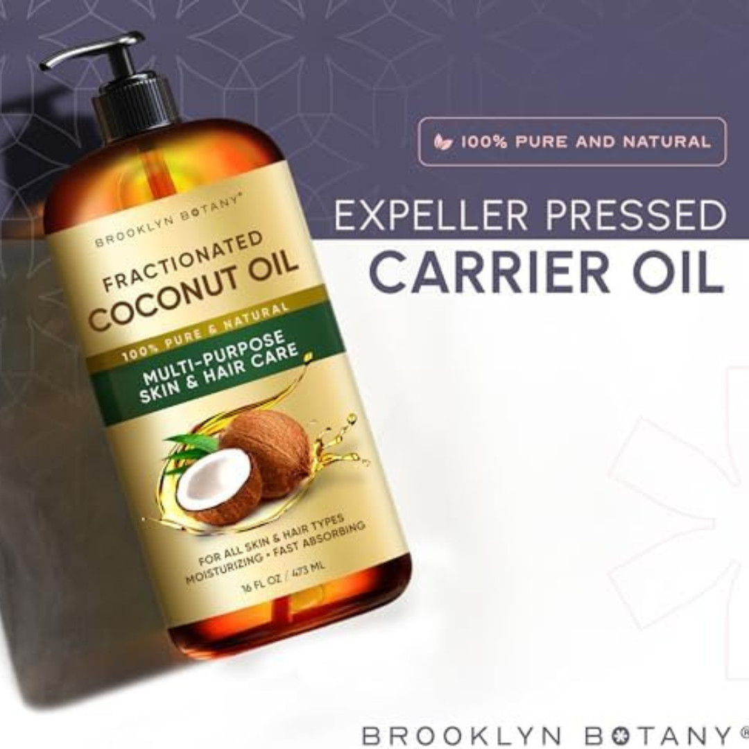 Fractionated Coconut Oil 16oz 100% Pure Carrier Oil for Skin & Hair.