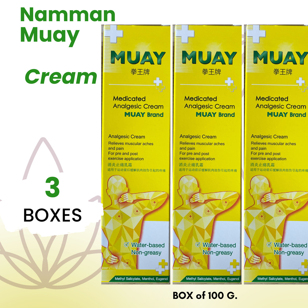 Namman Muay Thai Boxing Cream Warm-Up & Post Workout Massage Cream 100 G x 3
