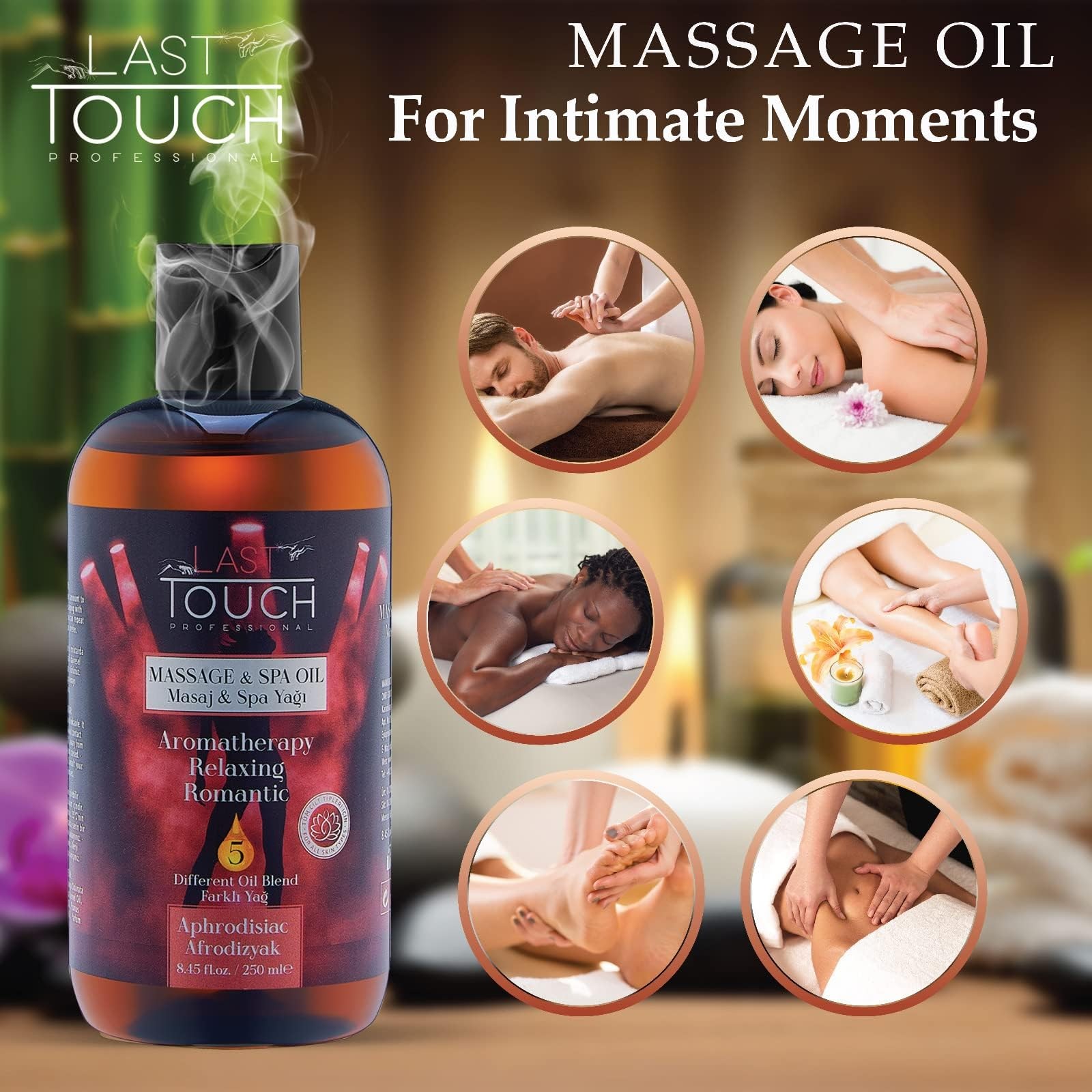 Aphrodisiac Massage Oil for Couples – Massage Oils for Date Night 8.45 Fl Oz.