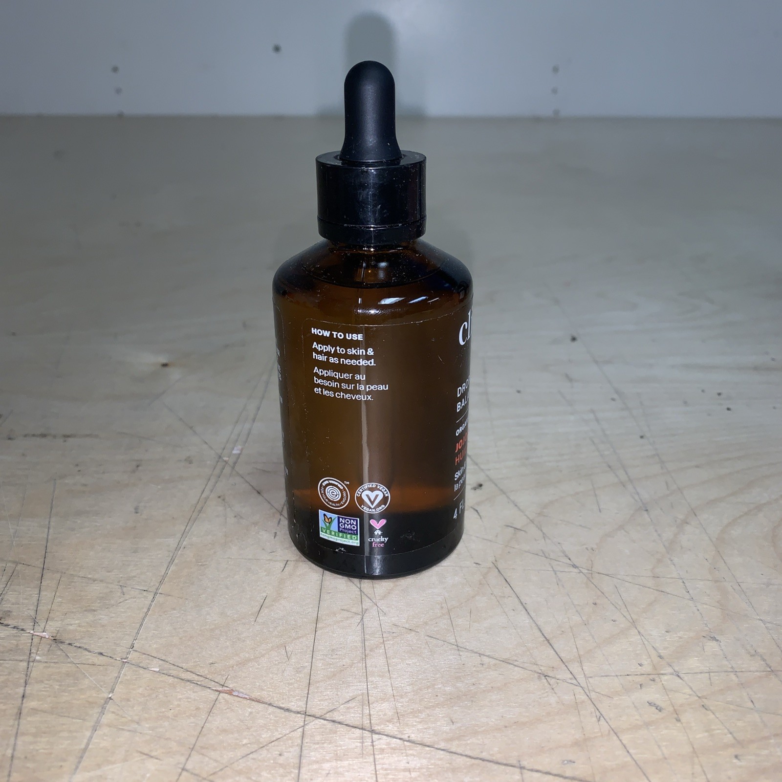 Cliganic Organic Jojoba Oil Skin & Hair Oil Balancing Hydration 4 fl oz exp:5/29