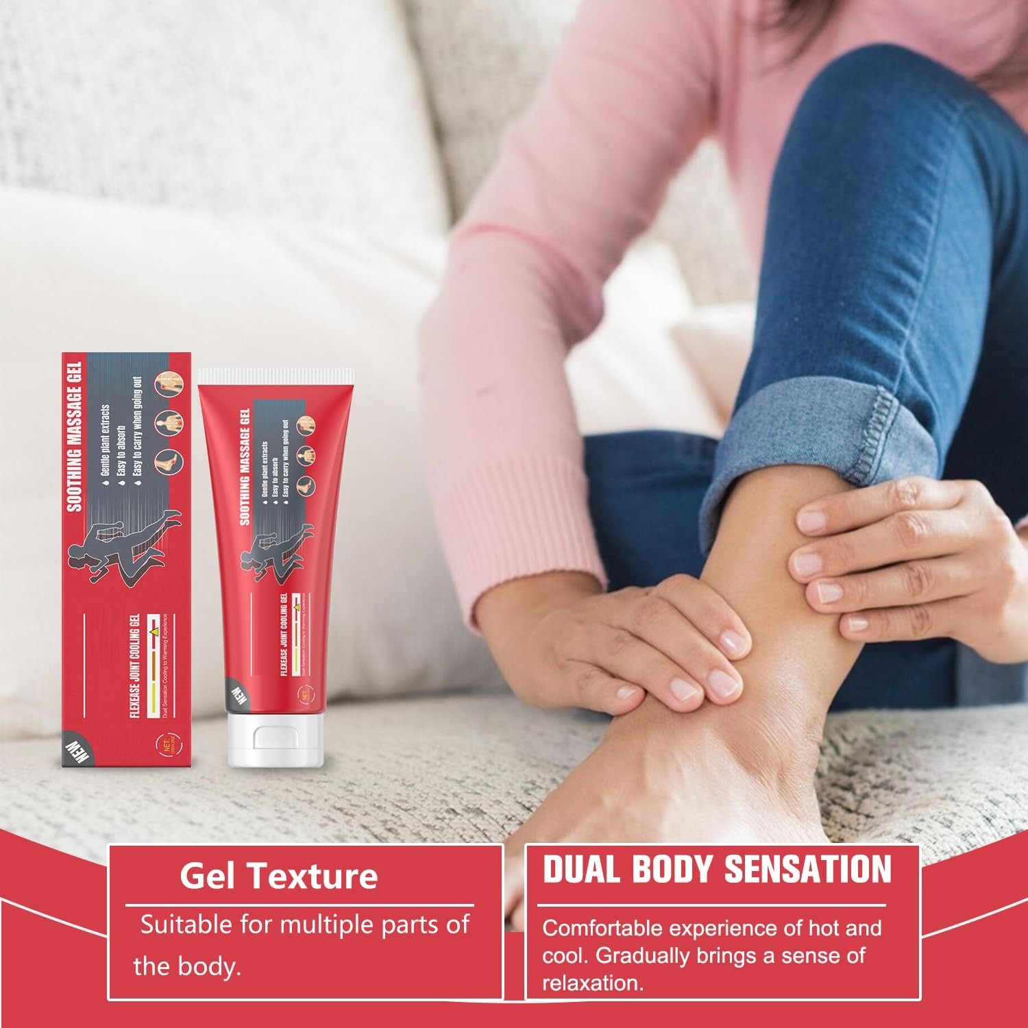 Joint Gel, Soothing Massage Cream, Rapid Muscle Cream, Suitable for Knee, Lum…