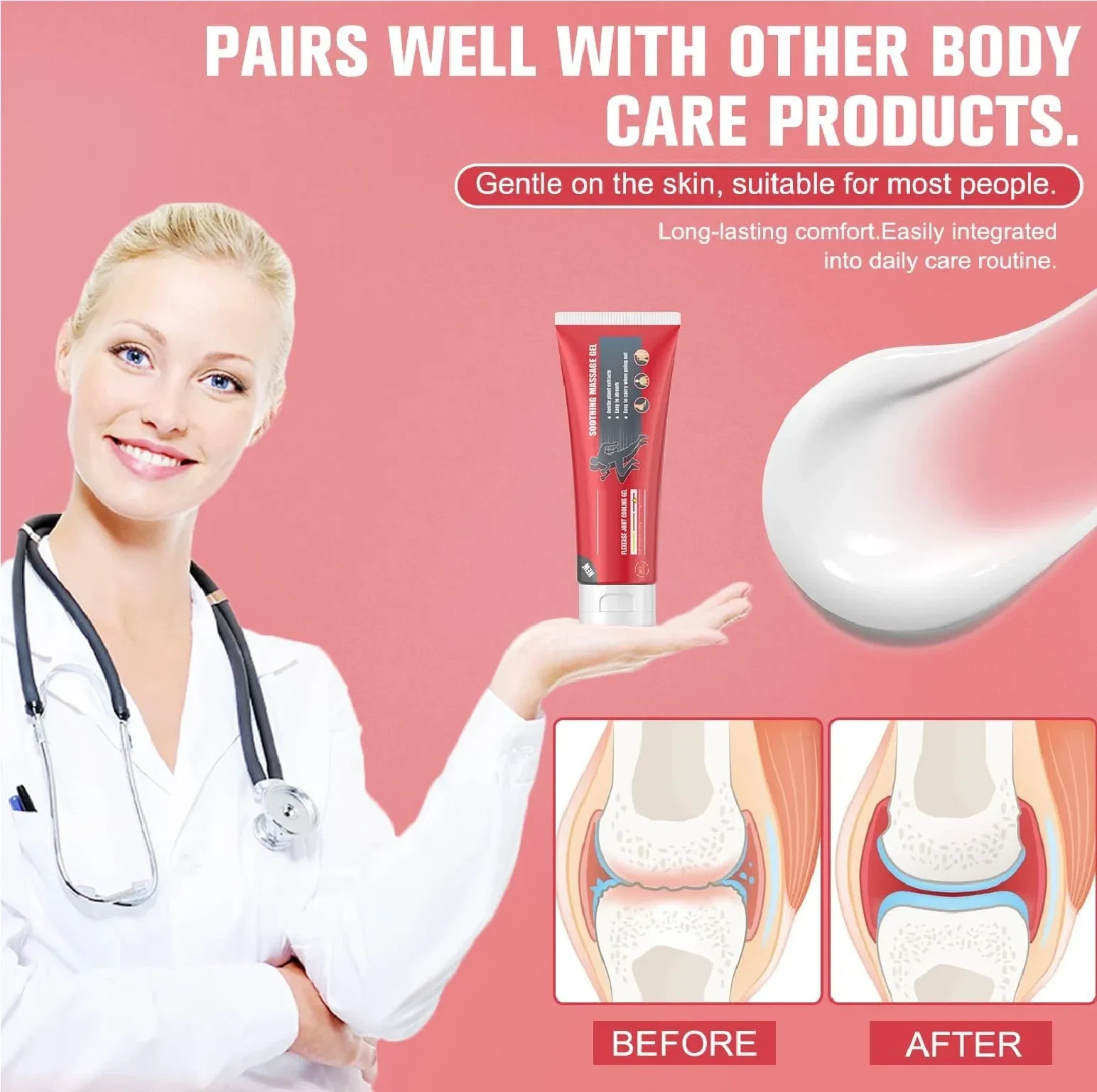 Joint Gel, Soothing Massage Cream, Joint Relief Massage Gel Rapid Cream 4.23oz
