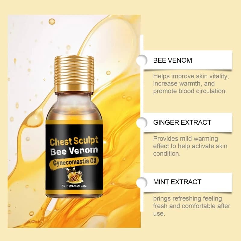 Men’s Chest Fat Accumulation Firming Pectoral Contours Gentle Breast Care Oil